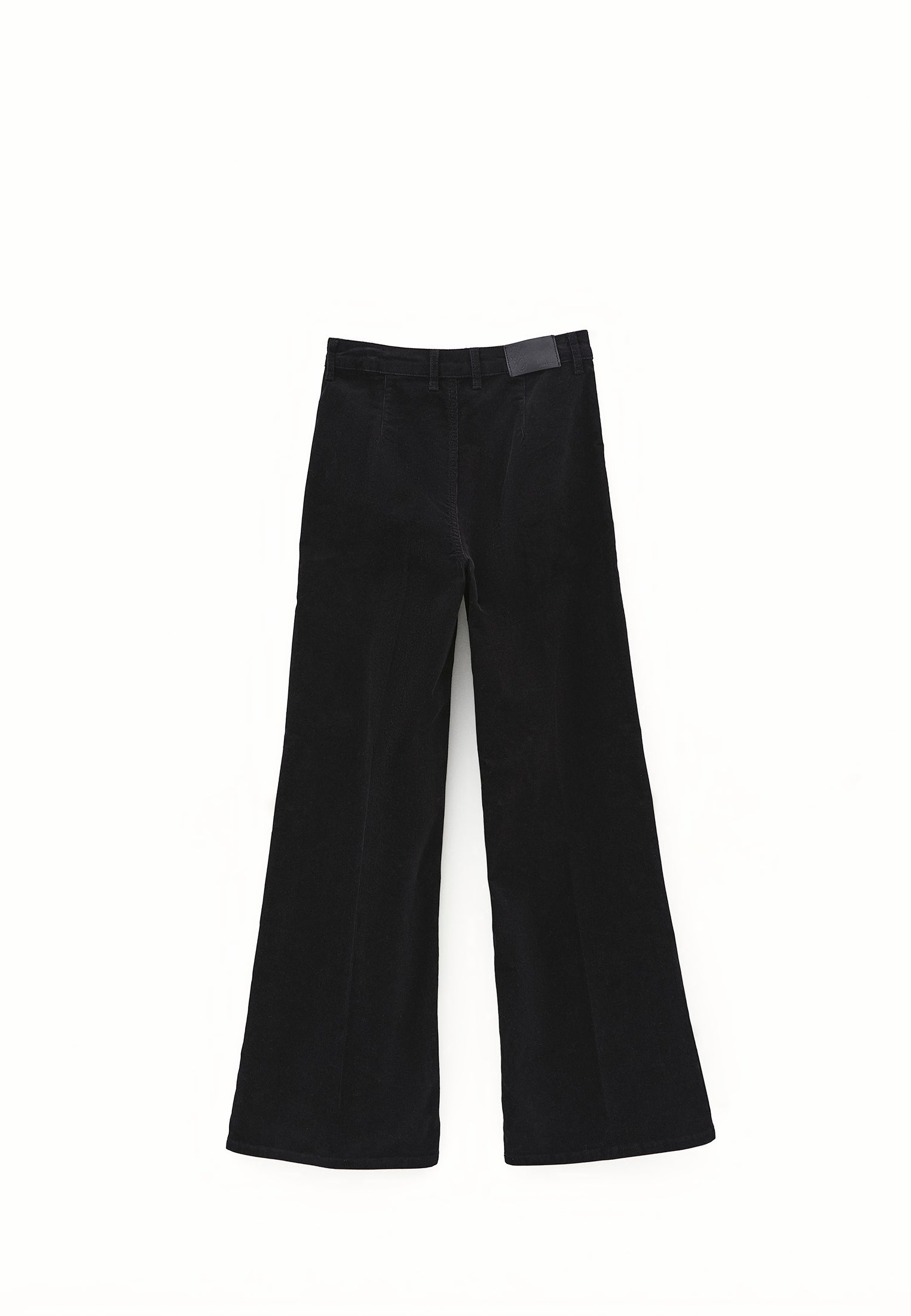 Corduroy Wide Leg Pants - BLACK