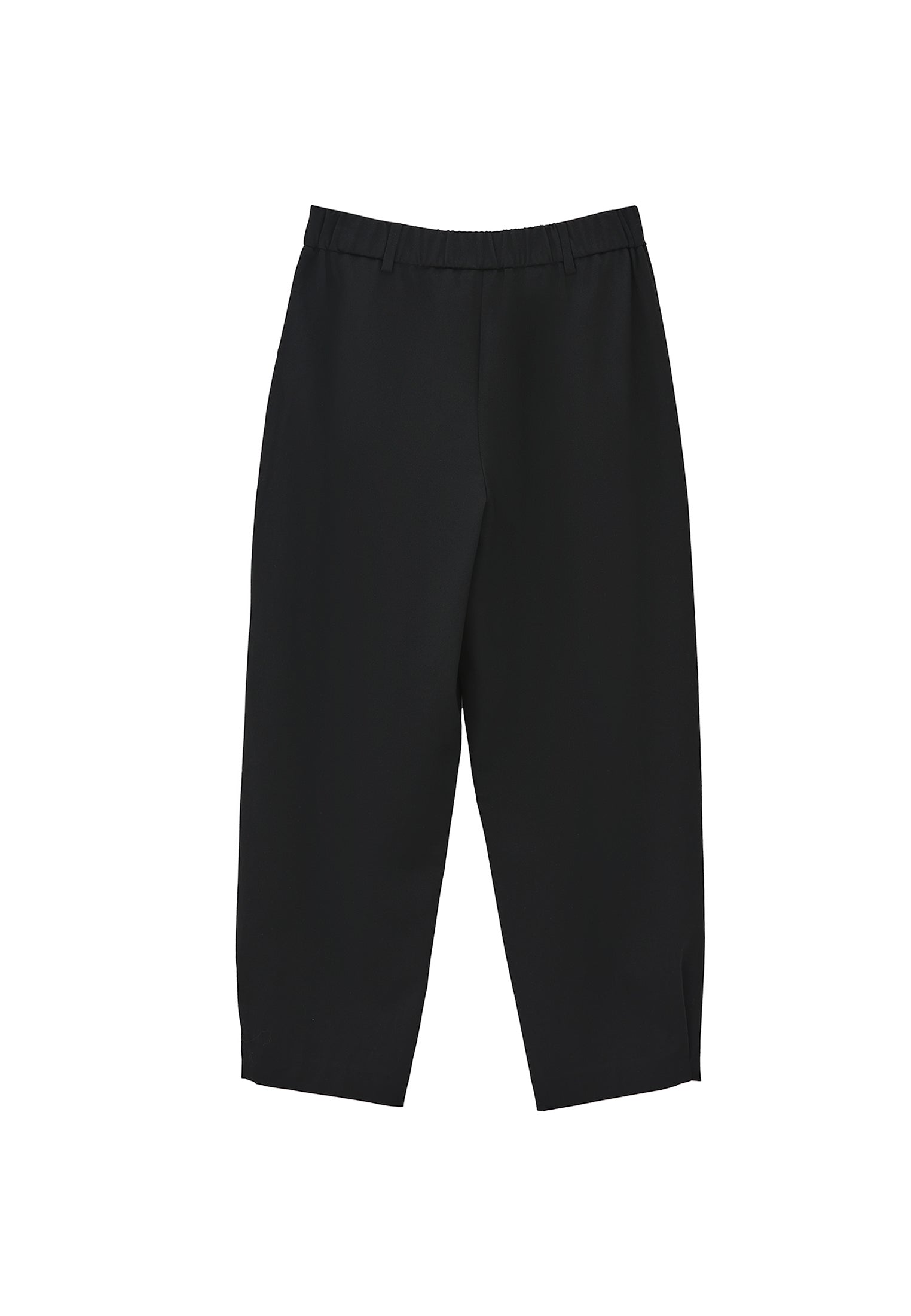 Balloon Form Pleated Carrot Leg Pants - BLACK