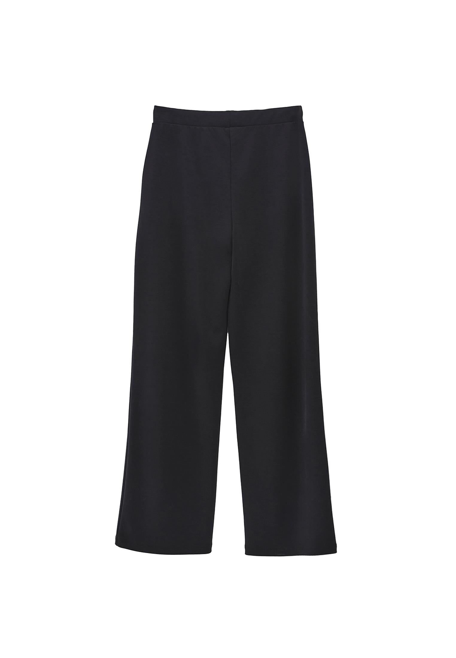 Straight Leg High Waist Sweatpant - BLACK