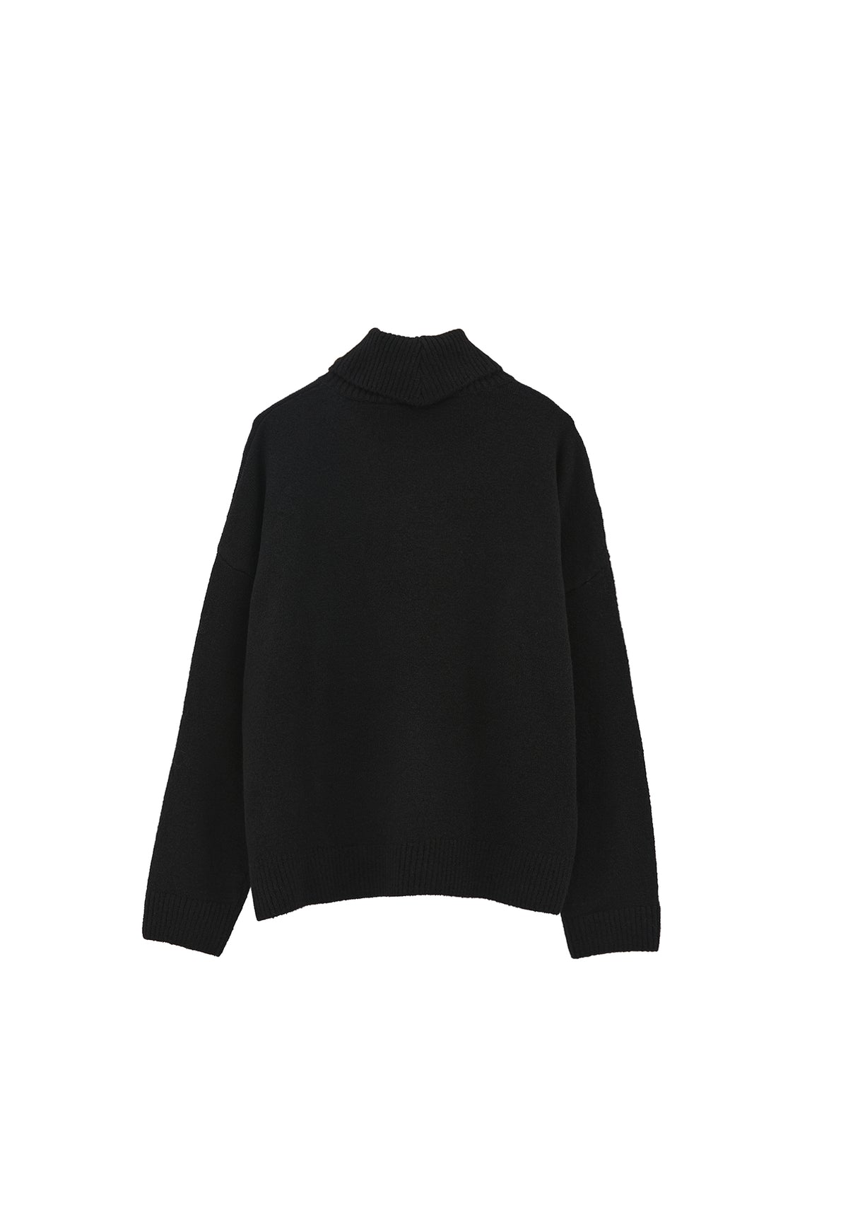 Soft Touch Turtleneck Roll Neck - BLACK