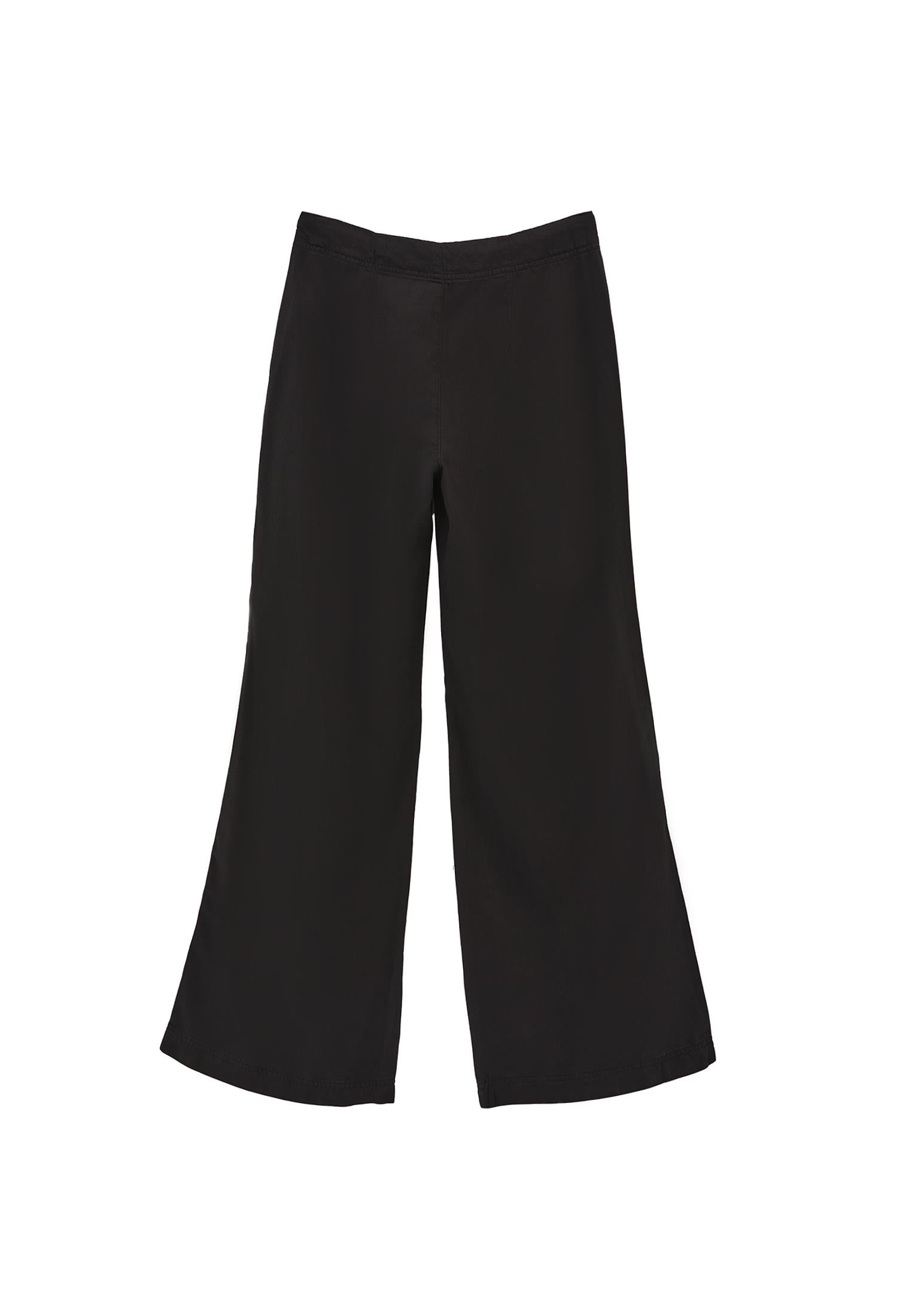 Women Bottom Wear Wide Leg Pants - BLACK