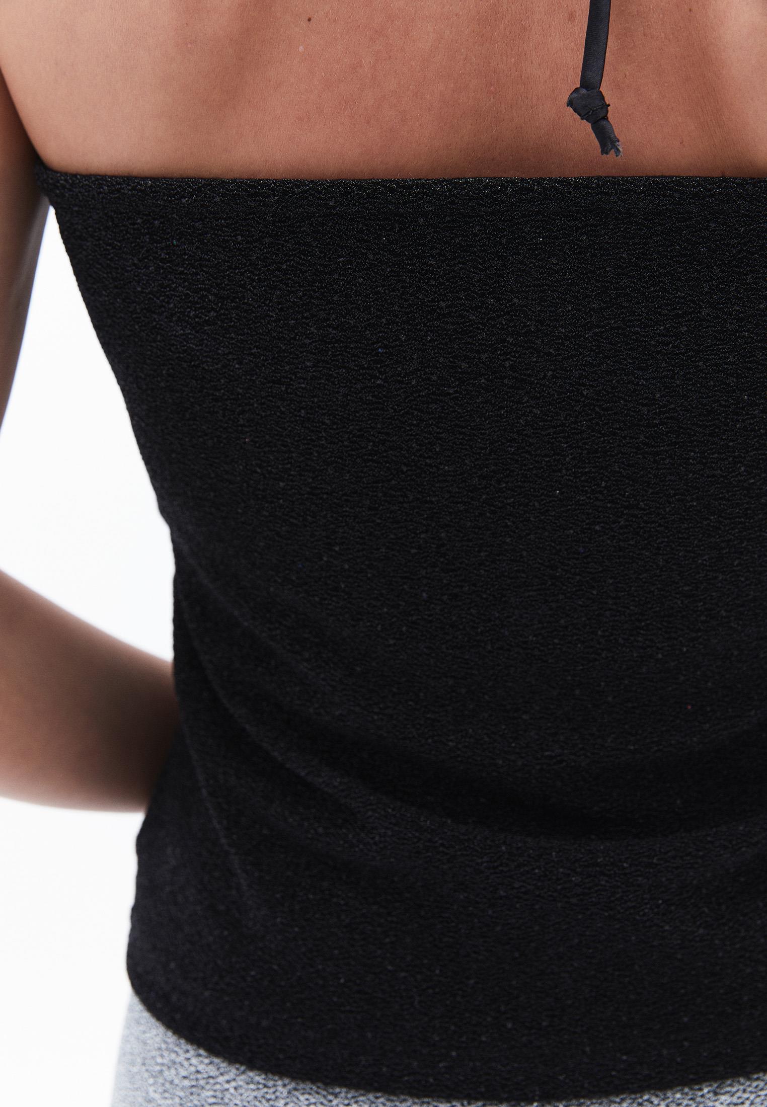 Halter Neck Tank Top - BLACK