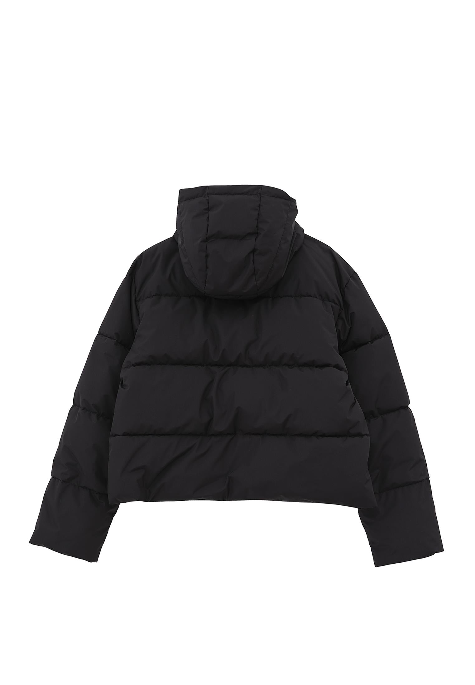 Hooded Loose Coat - BLACK