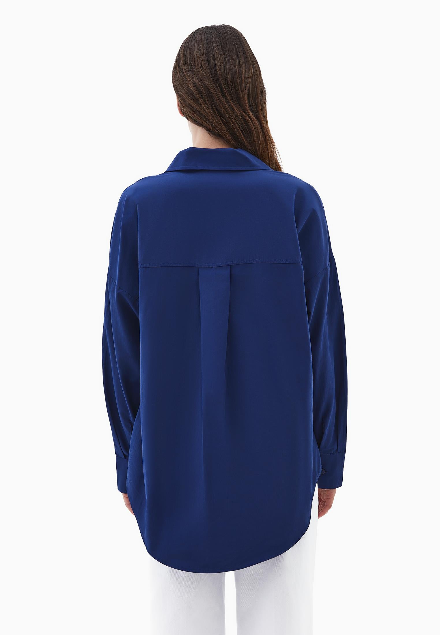 Poplin Long Shirt - BLUE DEPTHS