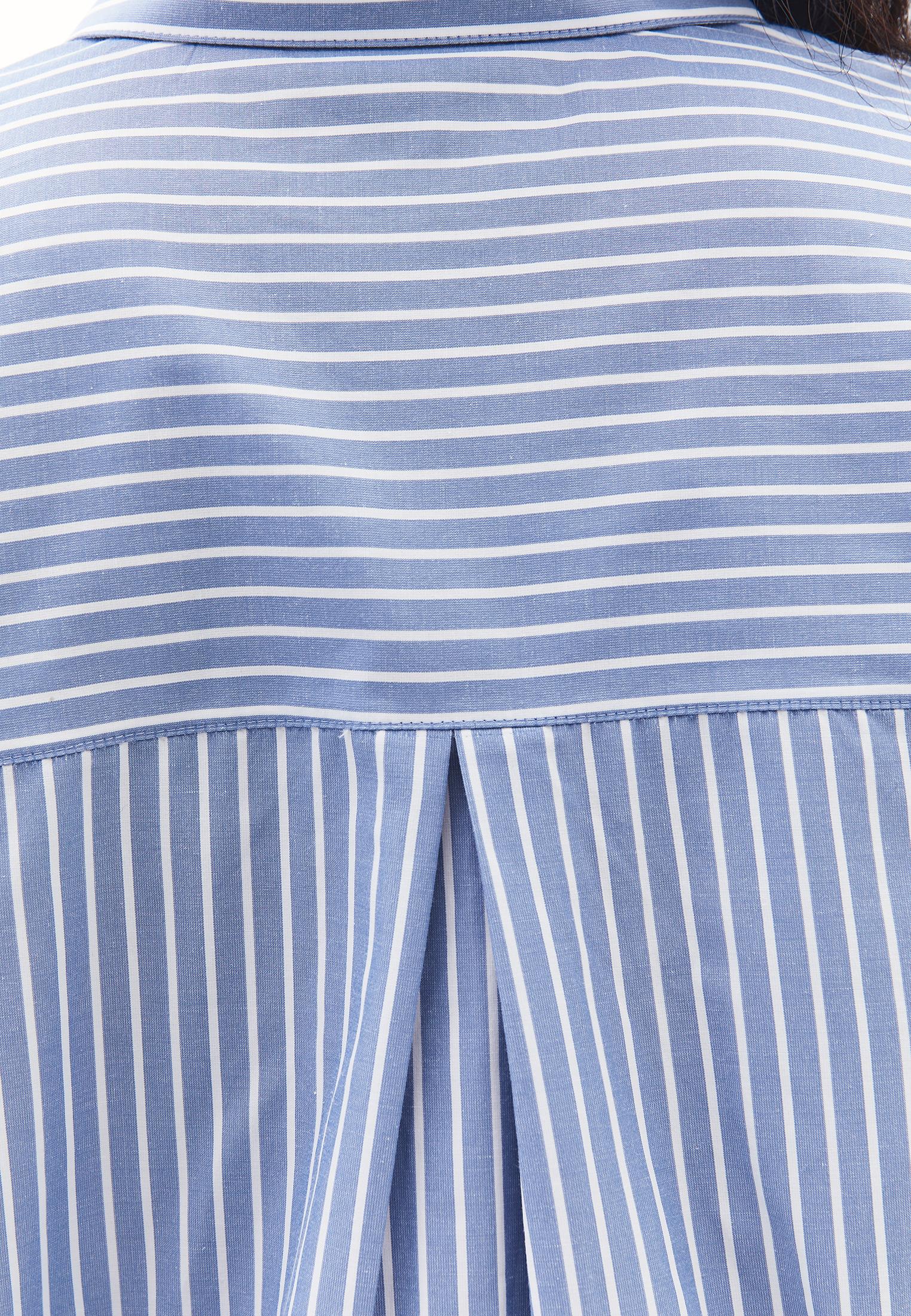 Striped Shirt With Button Details - BLUE STRIPE