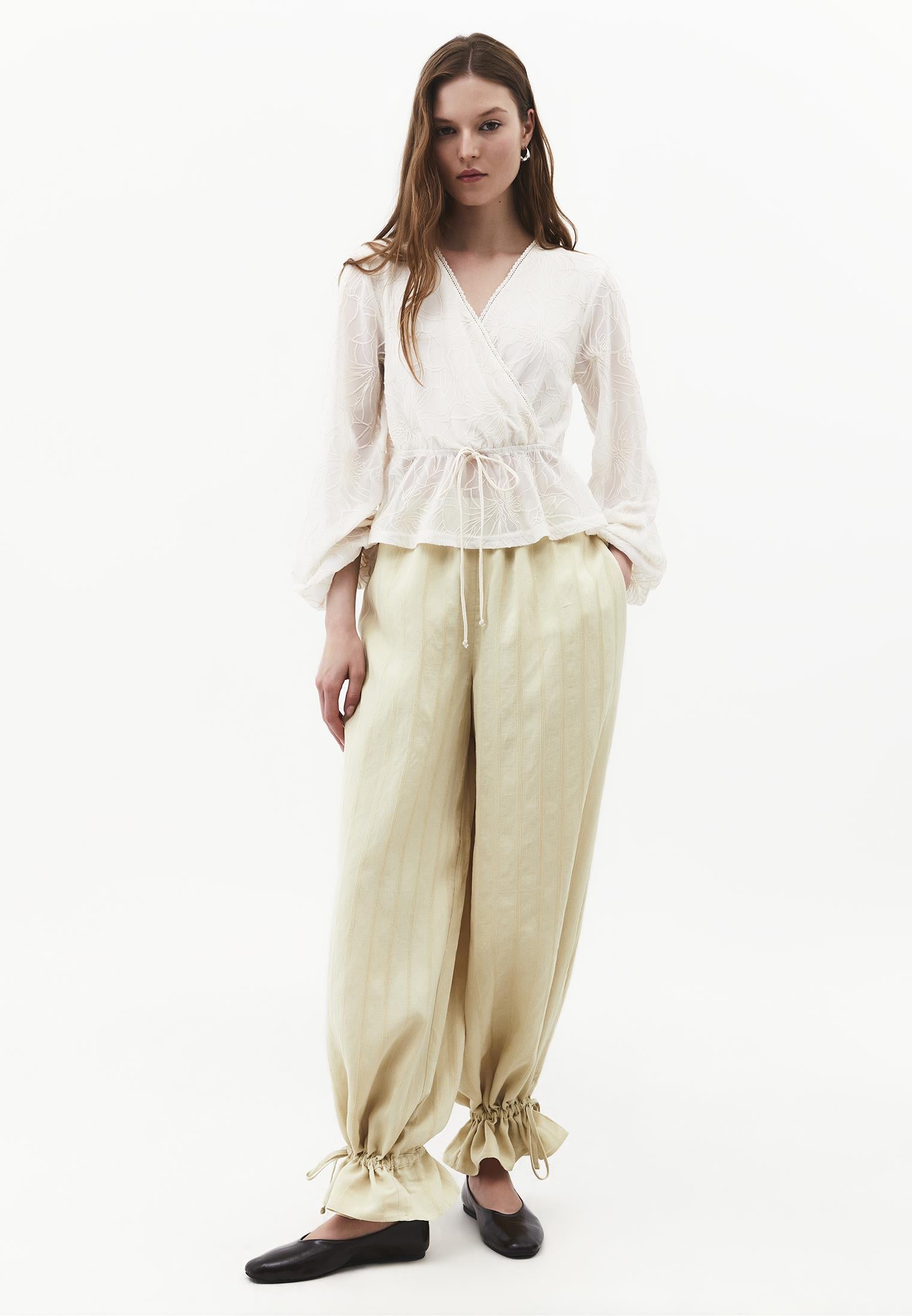 Tie-Waist High Rise Jogger Pants - BOG