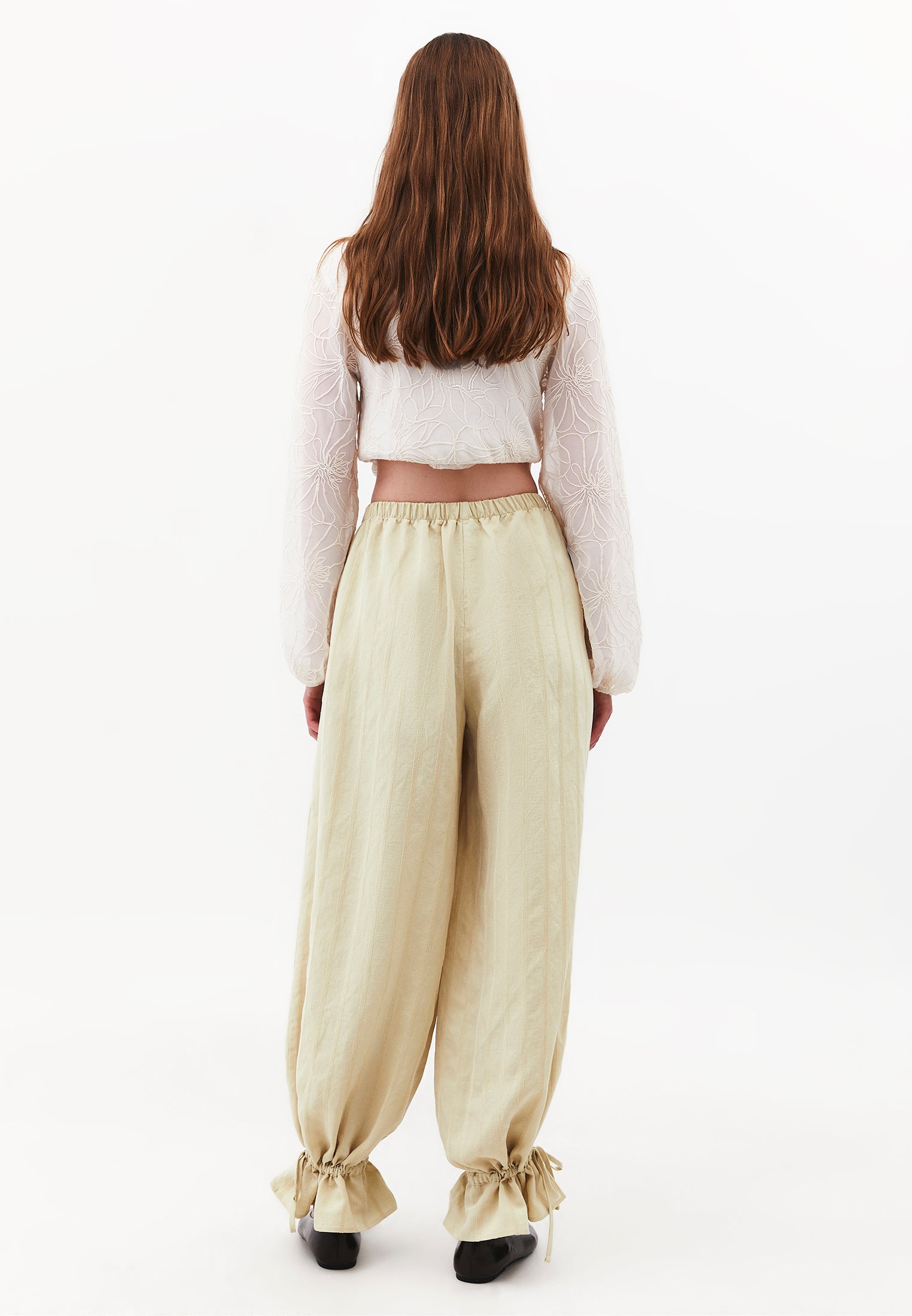 Tie-Waist High Rise Jogger Pants - BOG