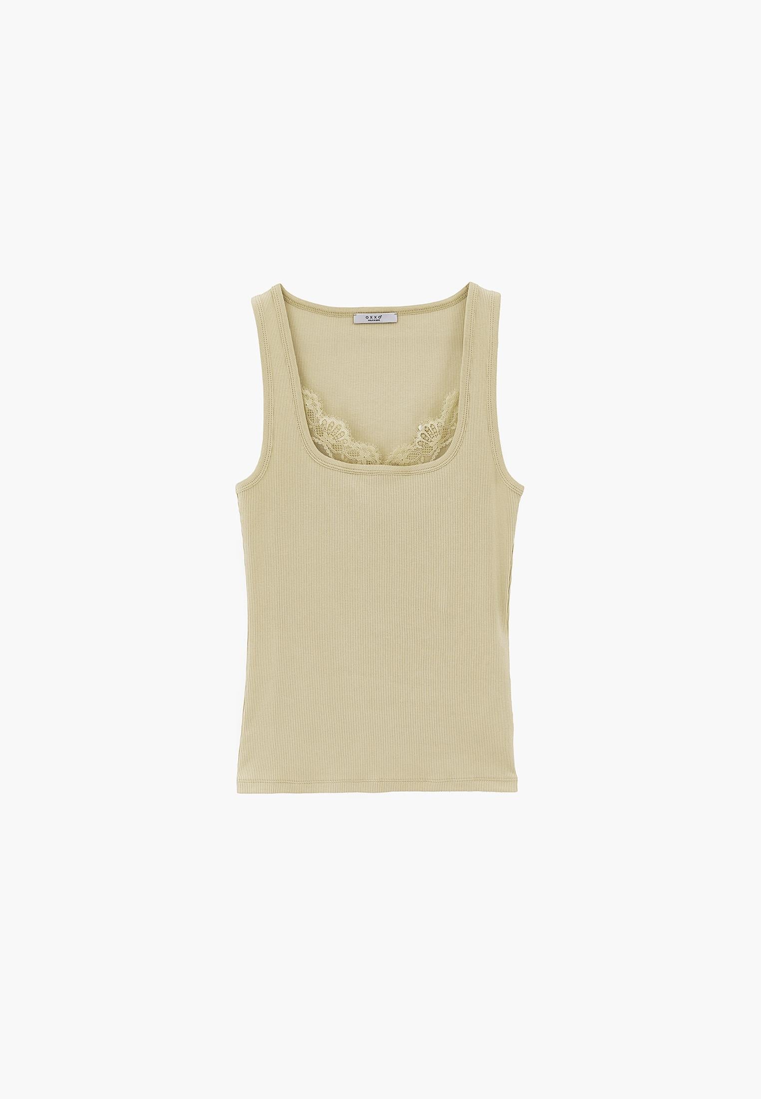 Sleeveless Bodycon Tank Top with Square Neckline - BOG