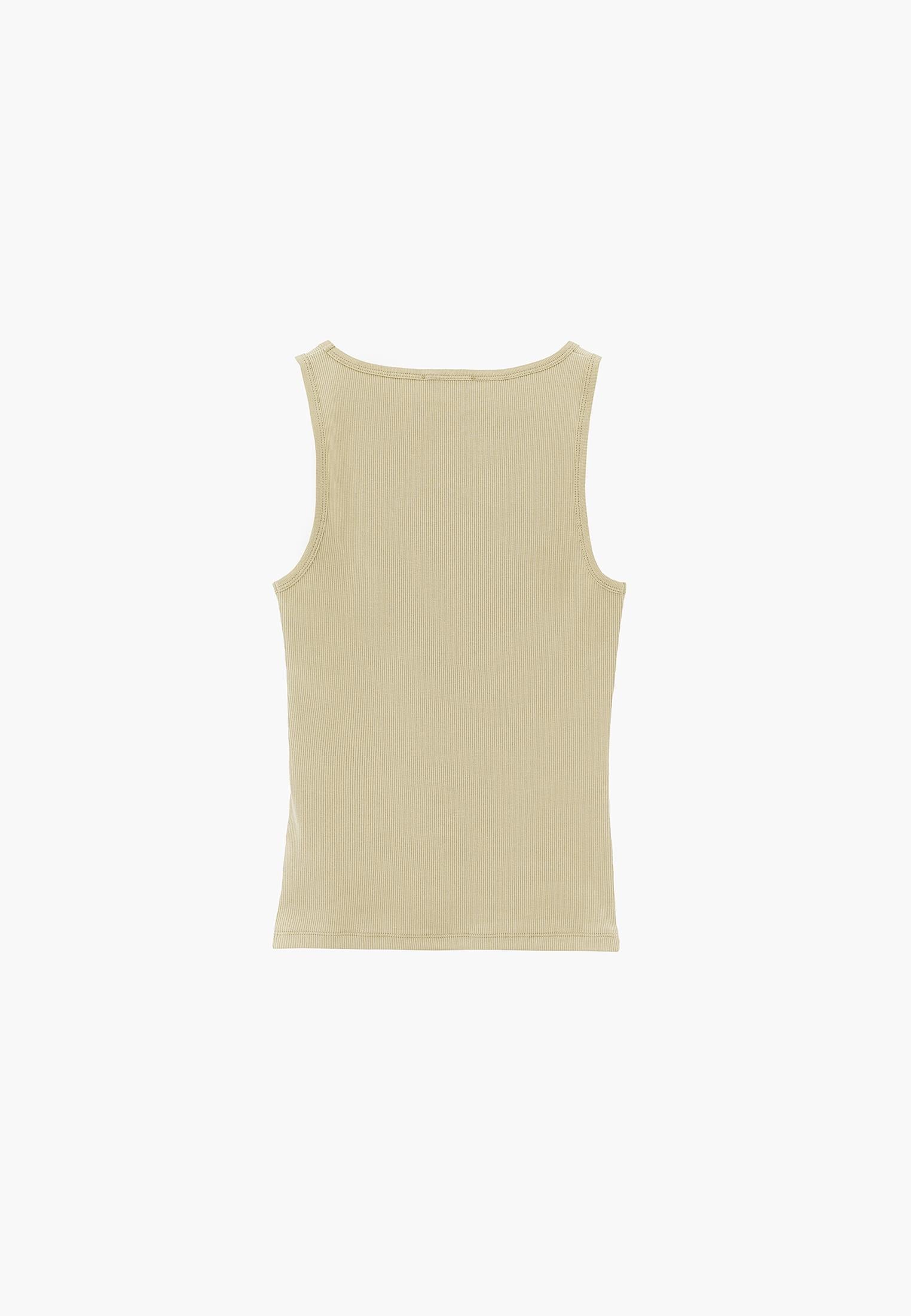 Sleeveless Bodycon Tank Top with Square Neckline - BOG