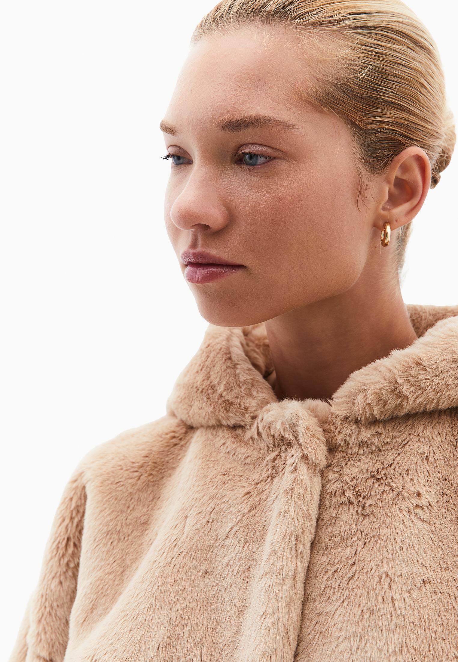 Hooded Fur Jacket - BURRO