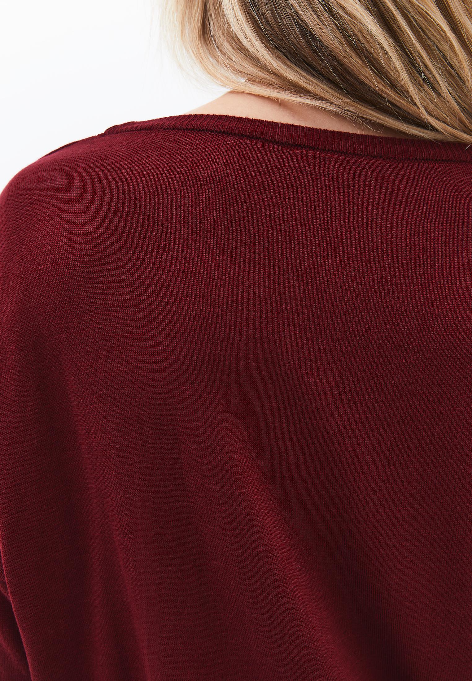 Winter Boat Neck Sweater - CABERNET