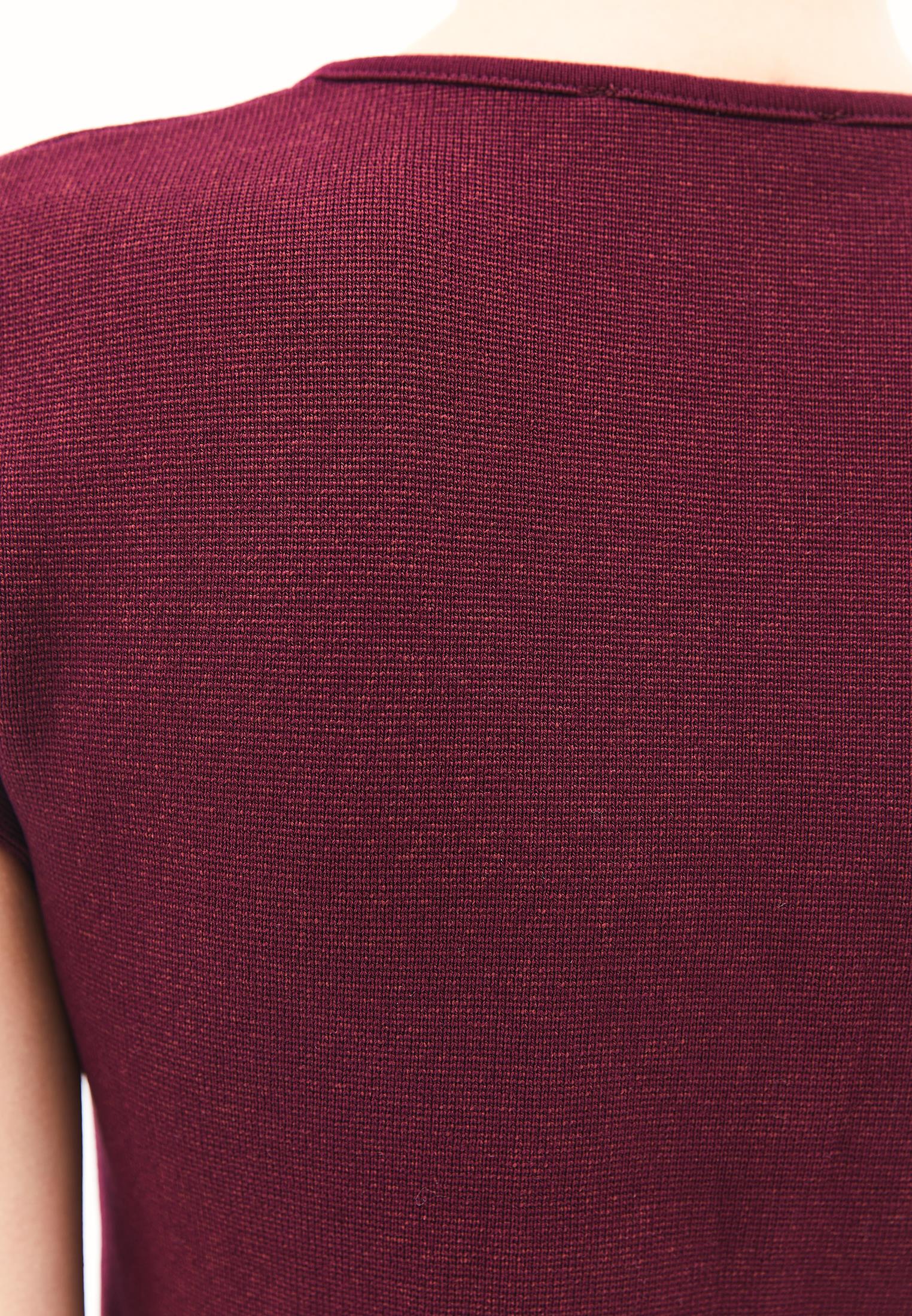 Midi Relaxed Fit Button Detailed Vest - CABERNET