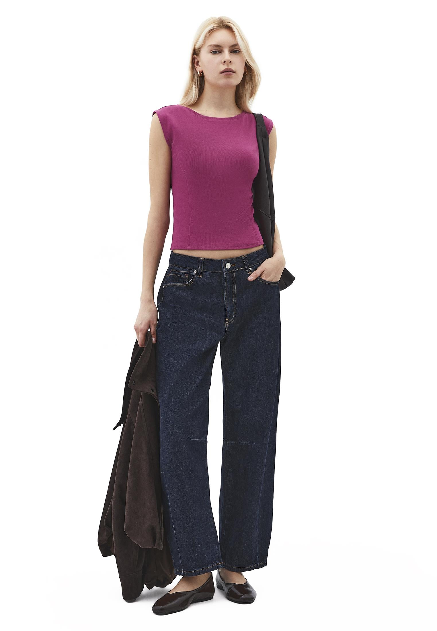 Boat Neck Short Sleeve Bodycon T-Shirt - CACTUS FLOWER