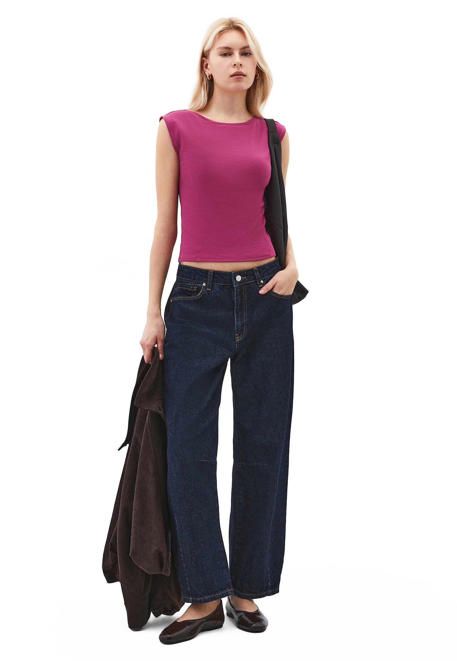 Boat Neck Short Sleeve Bodycon T-Shirt - CACTUS FLOWER