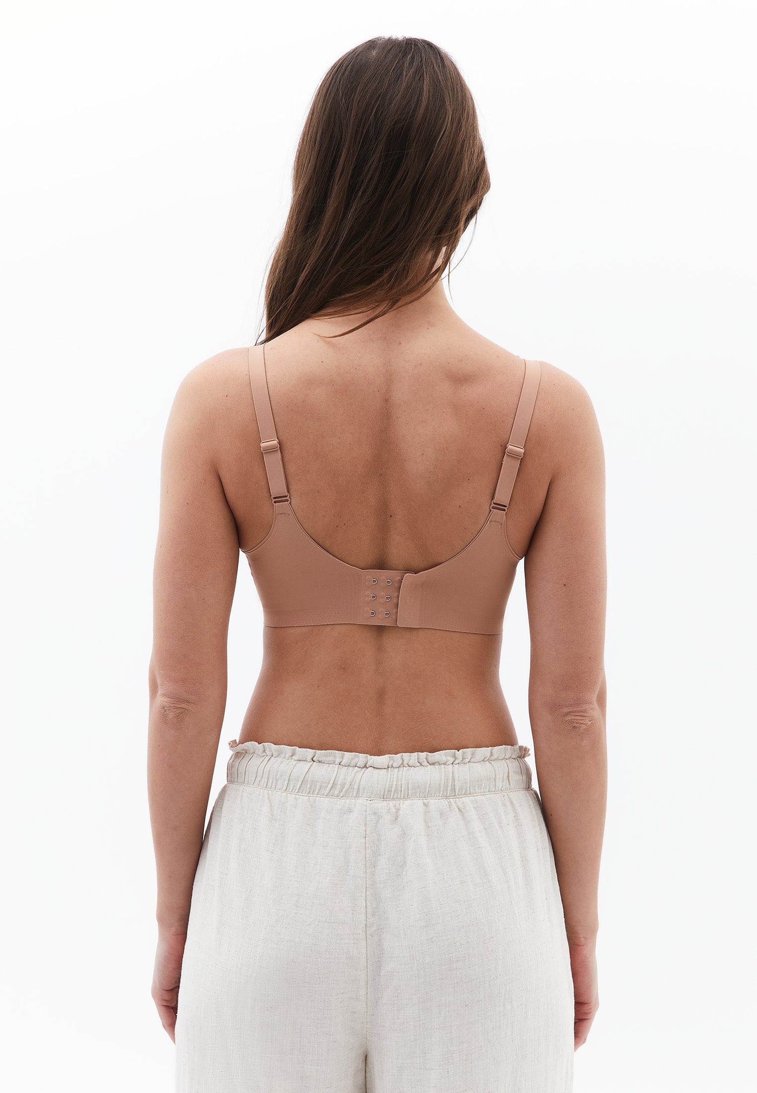 V Neck Sleeveless Bodycon Bustier - CAFE AU LAIT