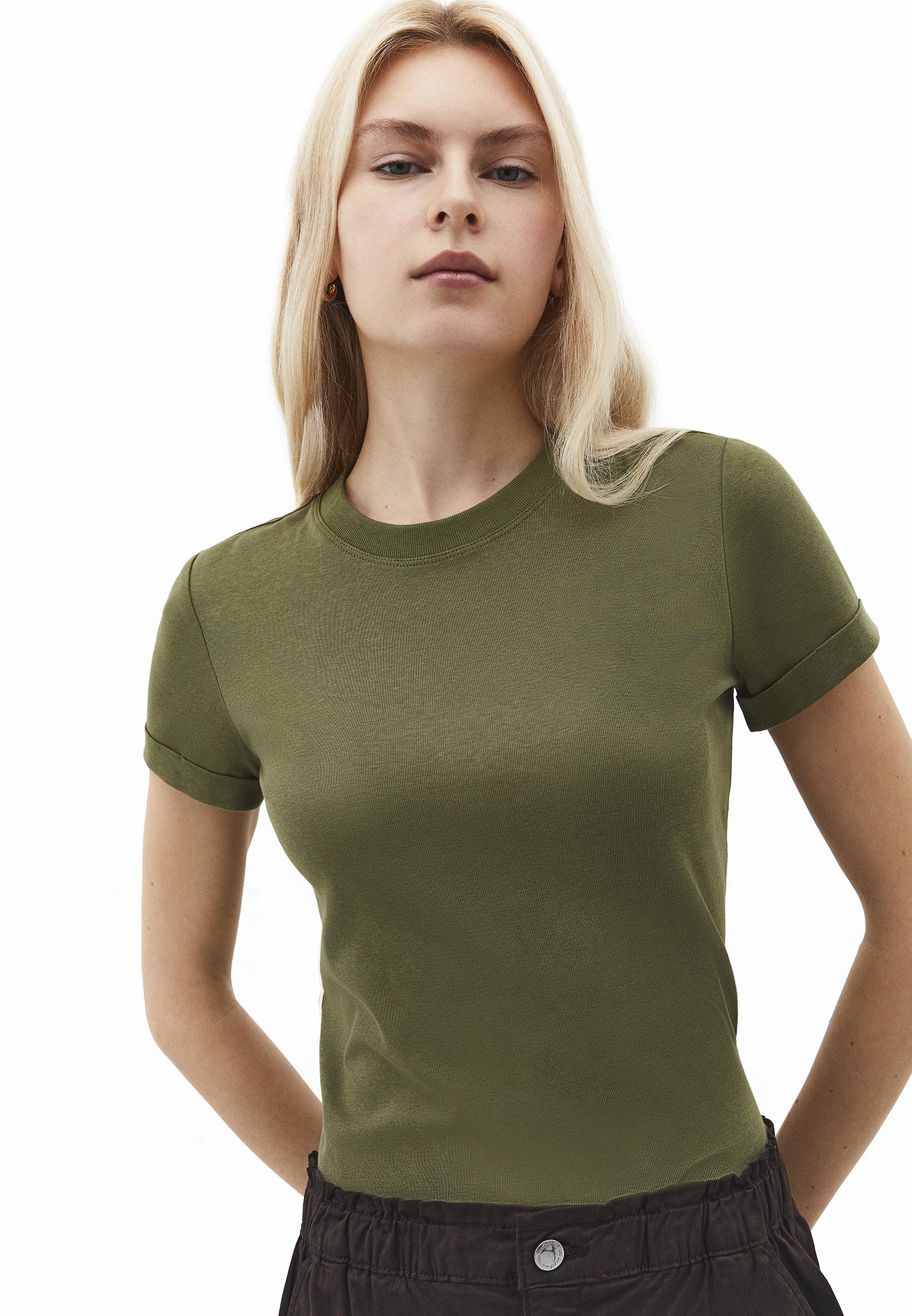 Crew Neck Short Sleeve T-Shirt - CAPULET OLIVE