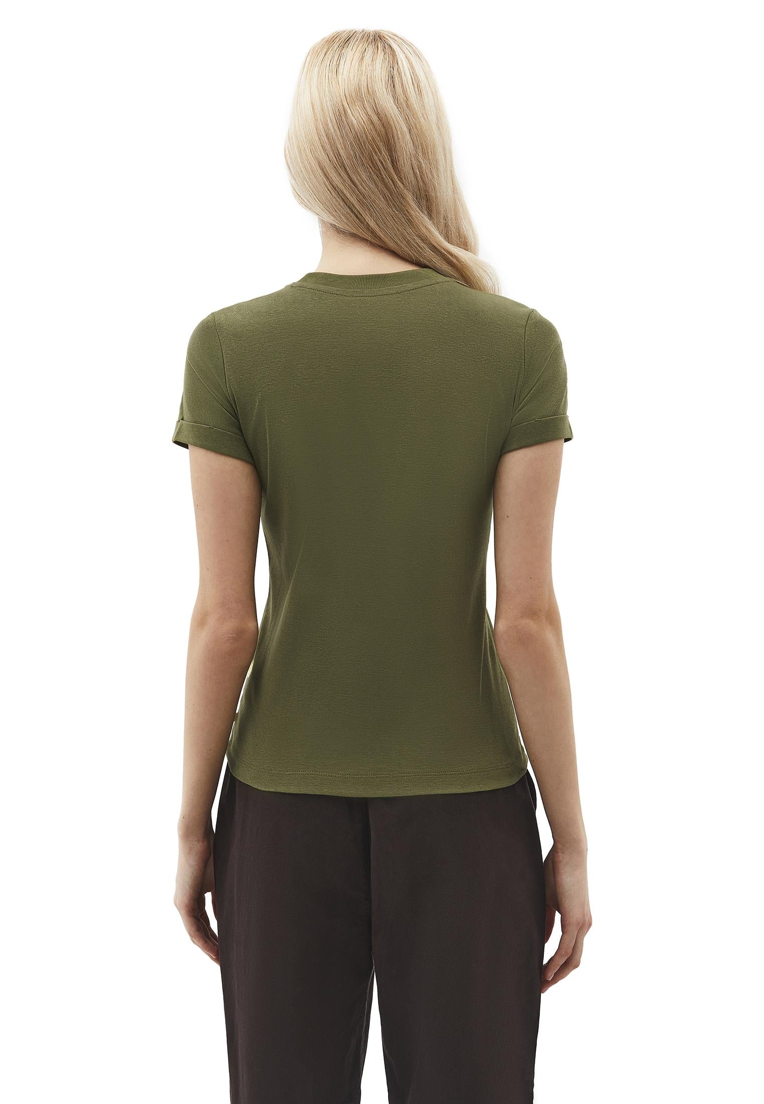 Crew Neck Short Sleeve T-Shirt - CAPULET OLIVE