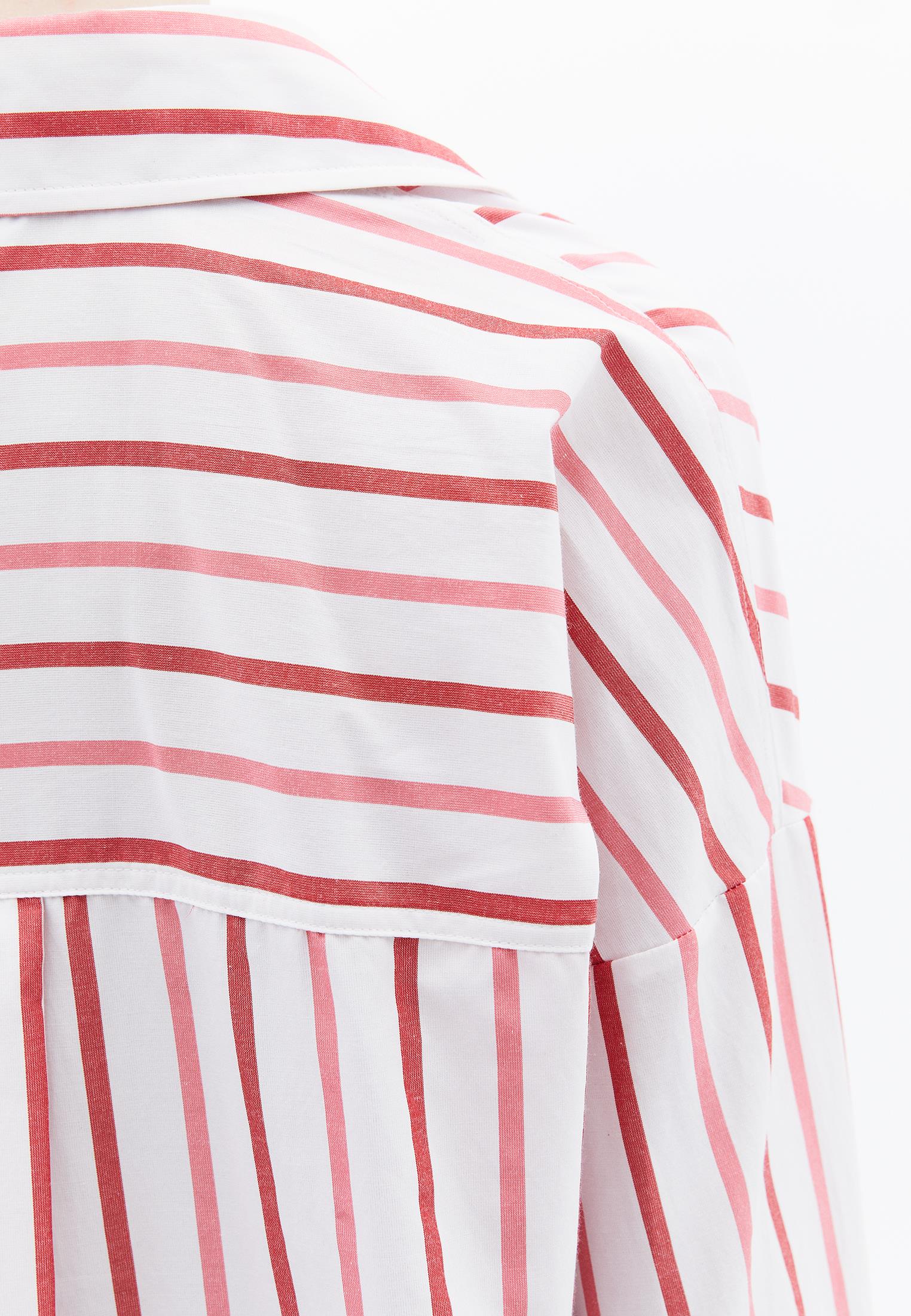 Oversize Printed Striped Shirt - CAYENNE COMB STRIPE