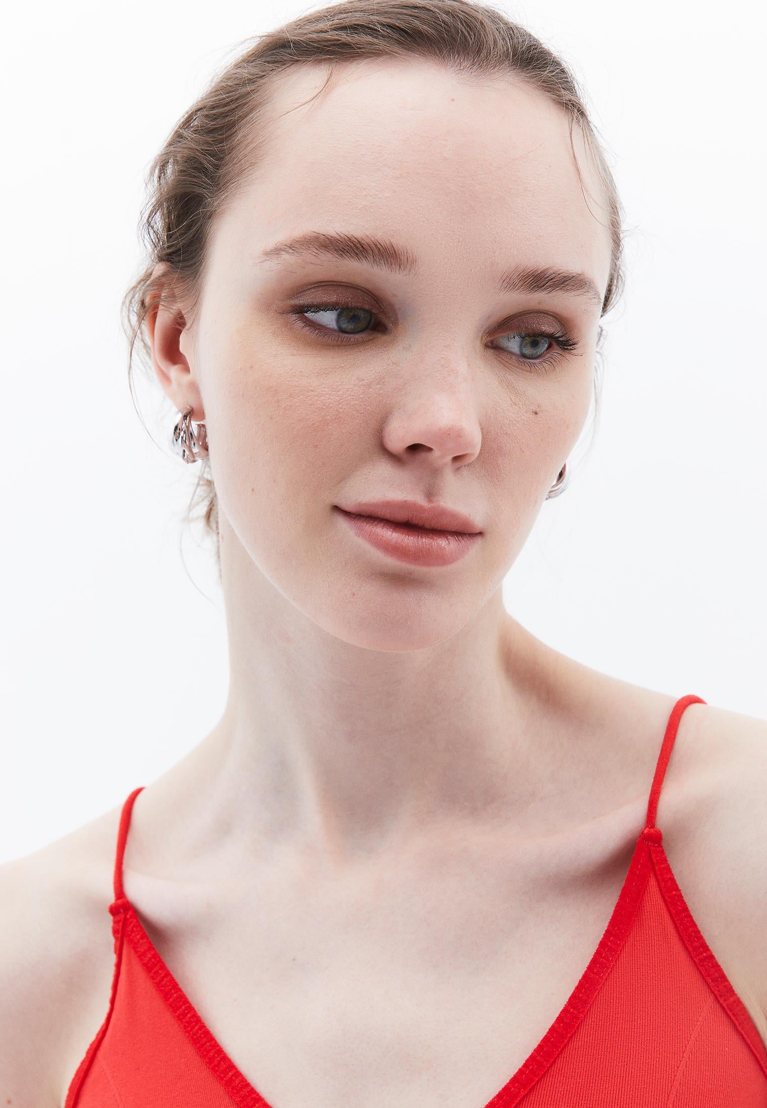 V Neck Tank Top - CAYENNE