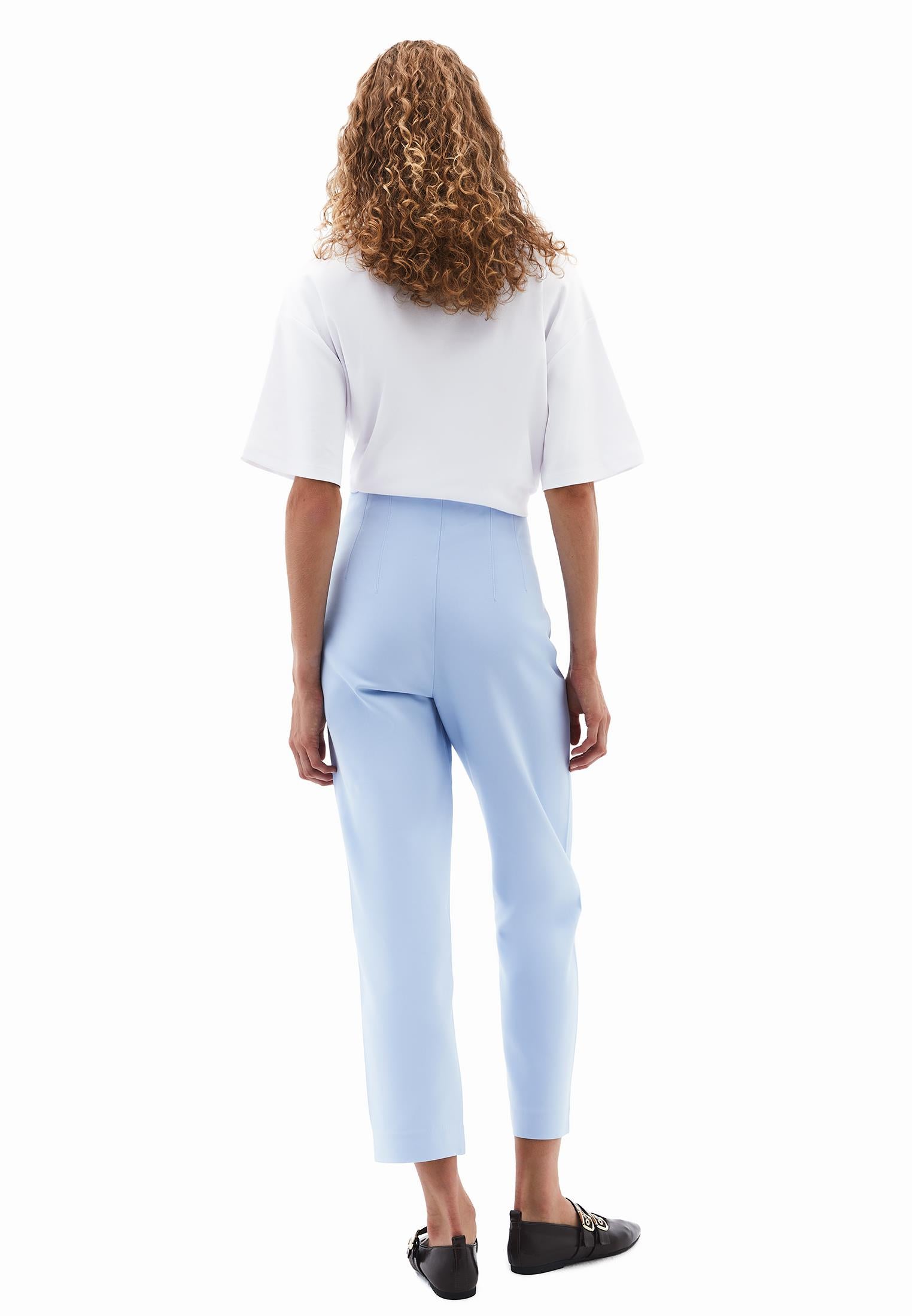 Ultra High Waist Carrot Pants - CHAMBRAY BLUE