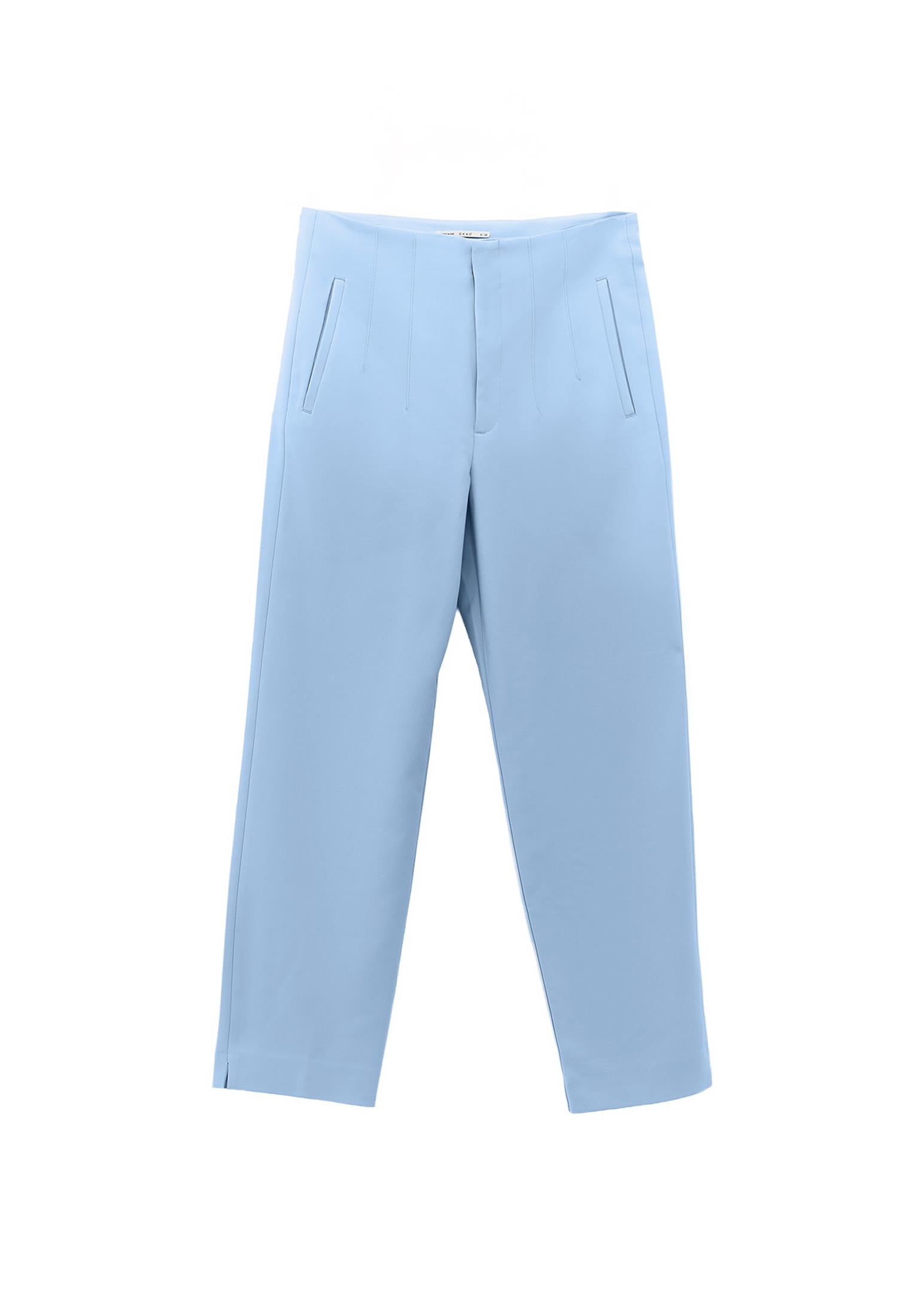 Ultra High Waist Carrot Pants - CHAMBRAY BLUE