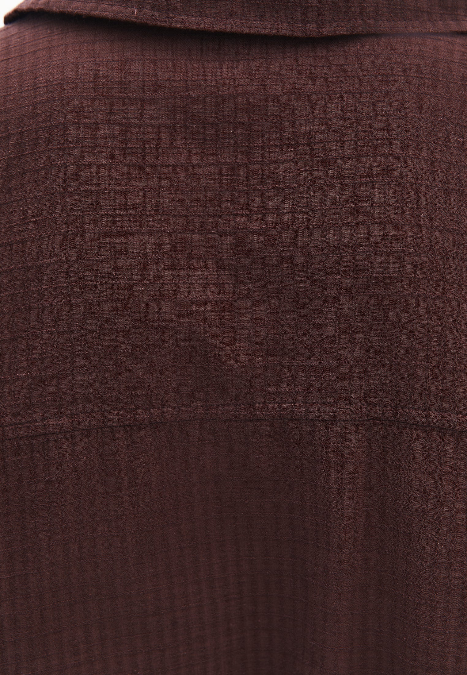 Oversized Shirt With Button Details - CHICORY COFFEE