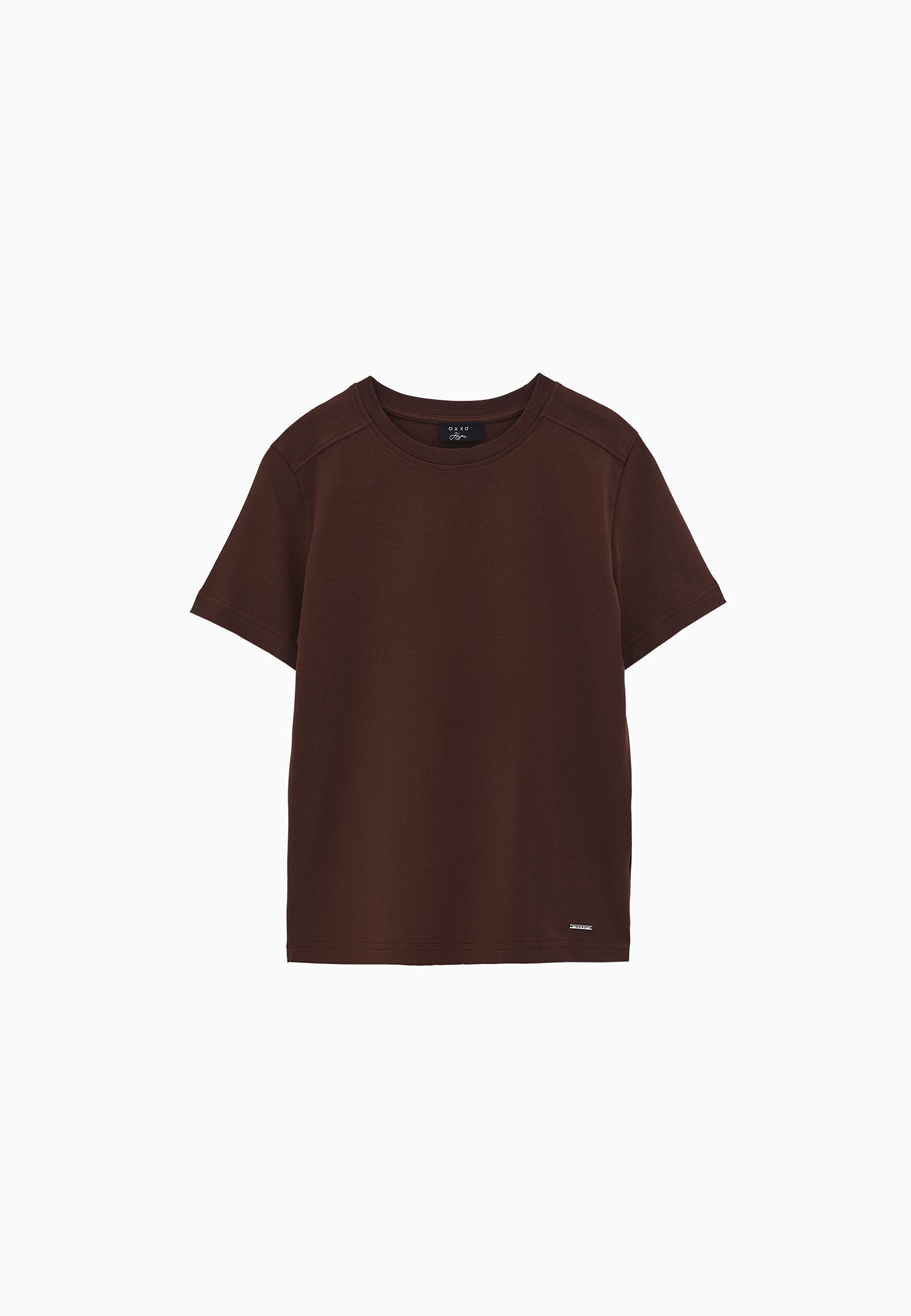 Crew Neck Loose Fit T-Shirt - CHICORY COFFEE