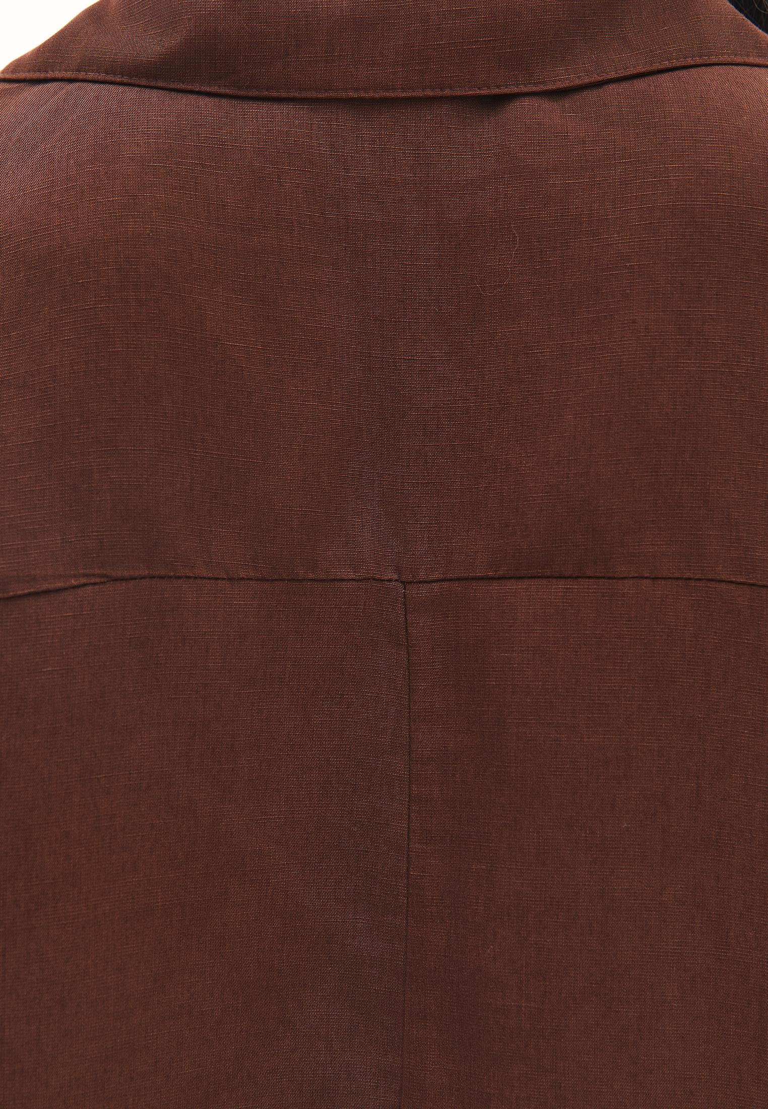 Polo Collar Oversize Blouse - CHICORY COFFEE