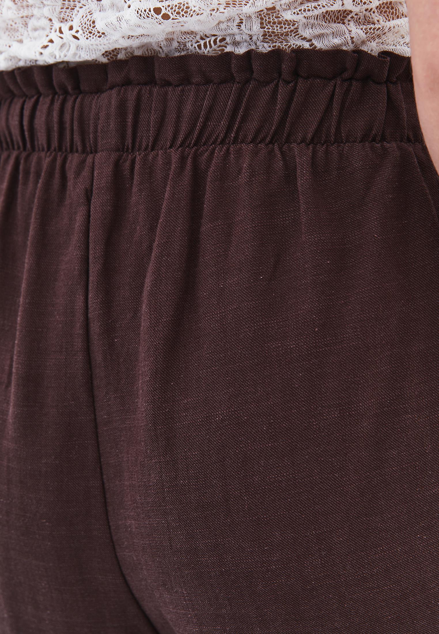 High Waist Wide Leg Linen Pants - CHICORY COFFEE