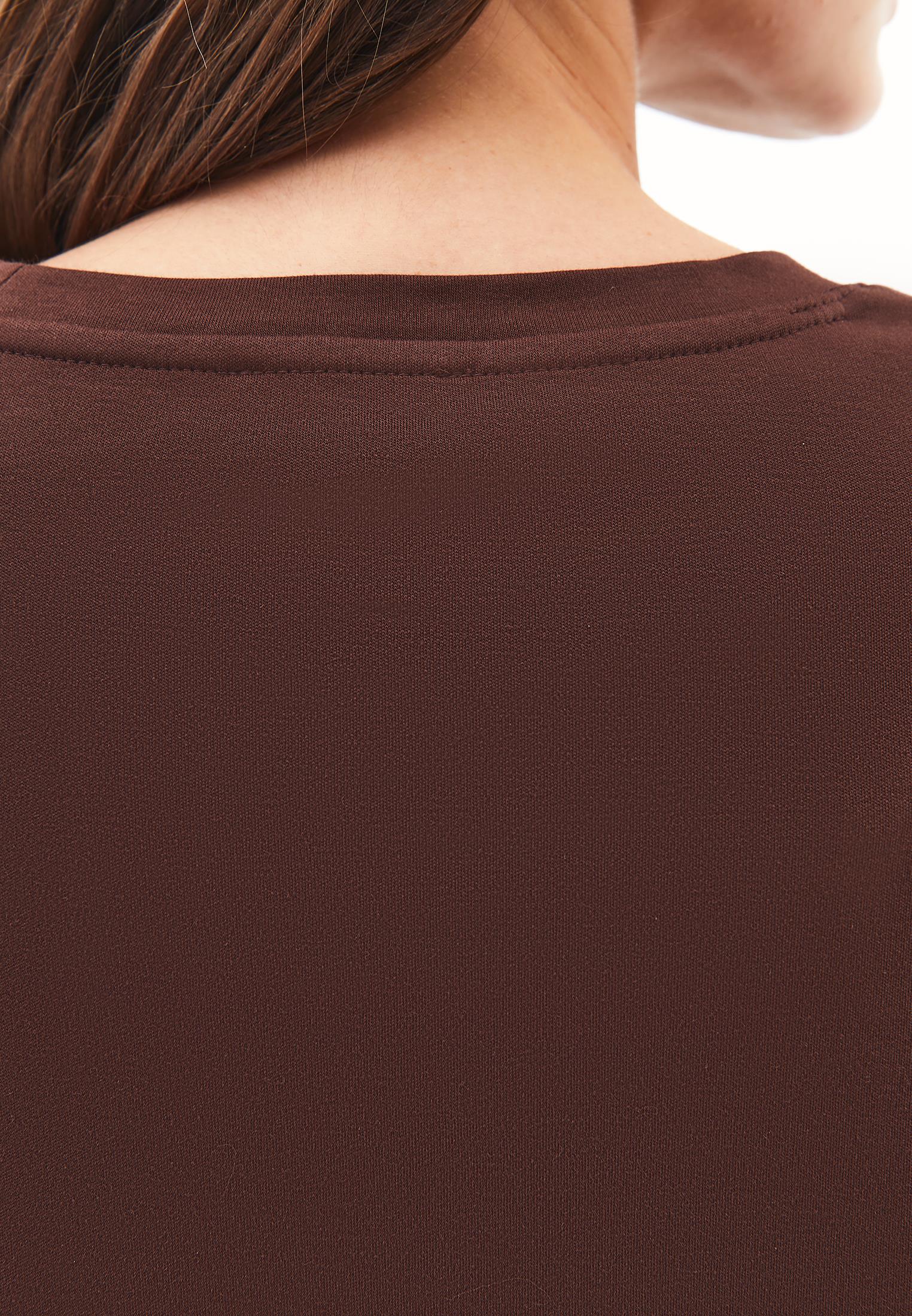 Oversize Cotton T-Shirt - CHICORY COFFEE