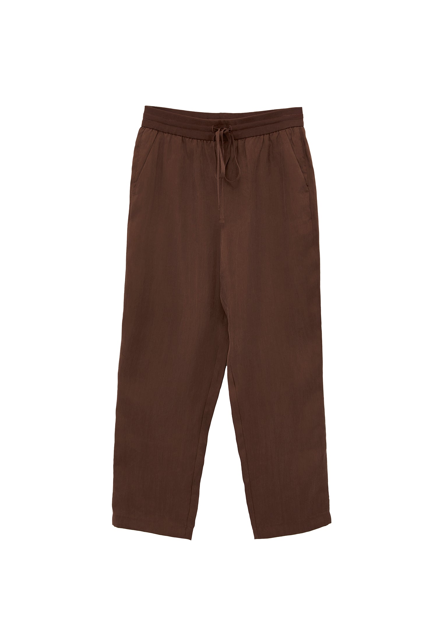 Tencel Tie Waist Pants - CHICORY COFFEE