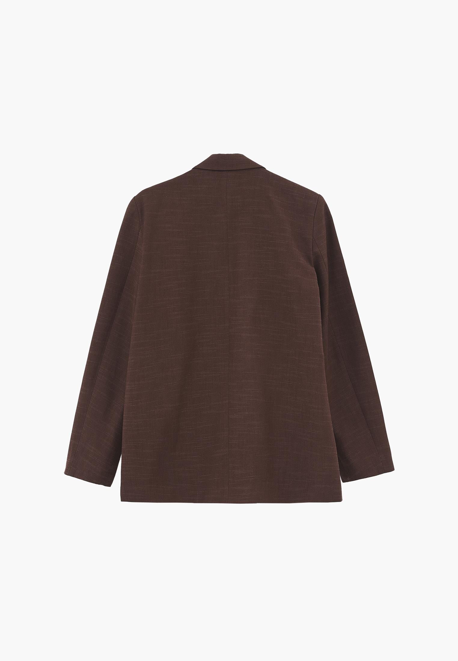 Oversize Blazer Jacket - CHICORY COFFEE