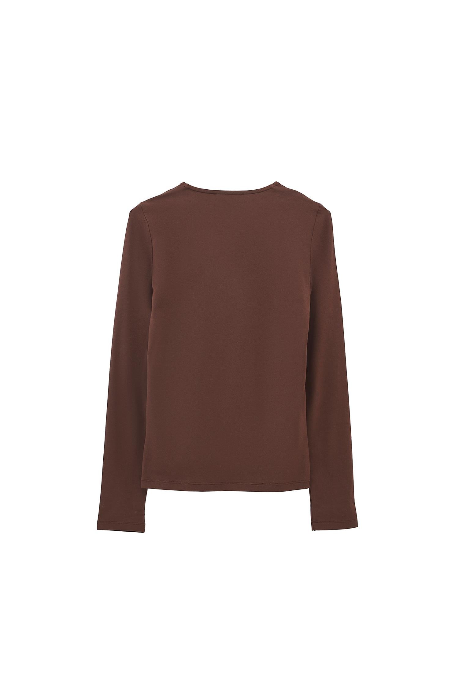 Square Neck T-Shirt - CHICORY COFFEE