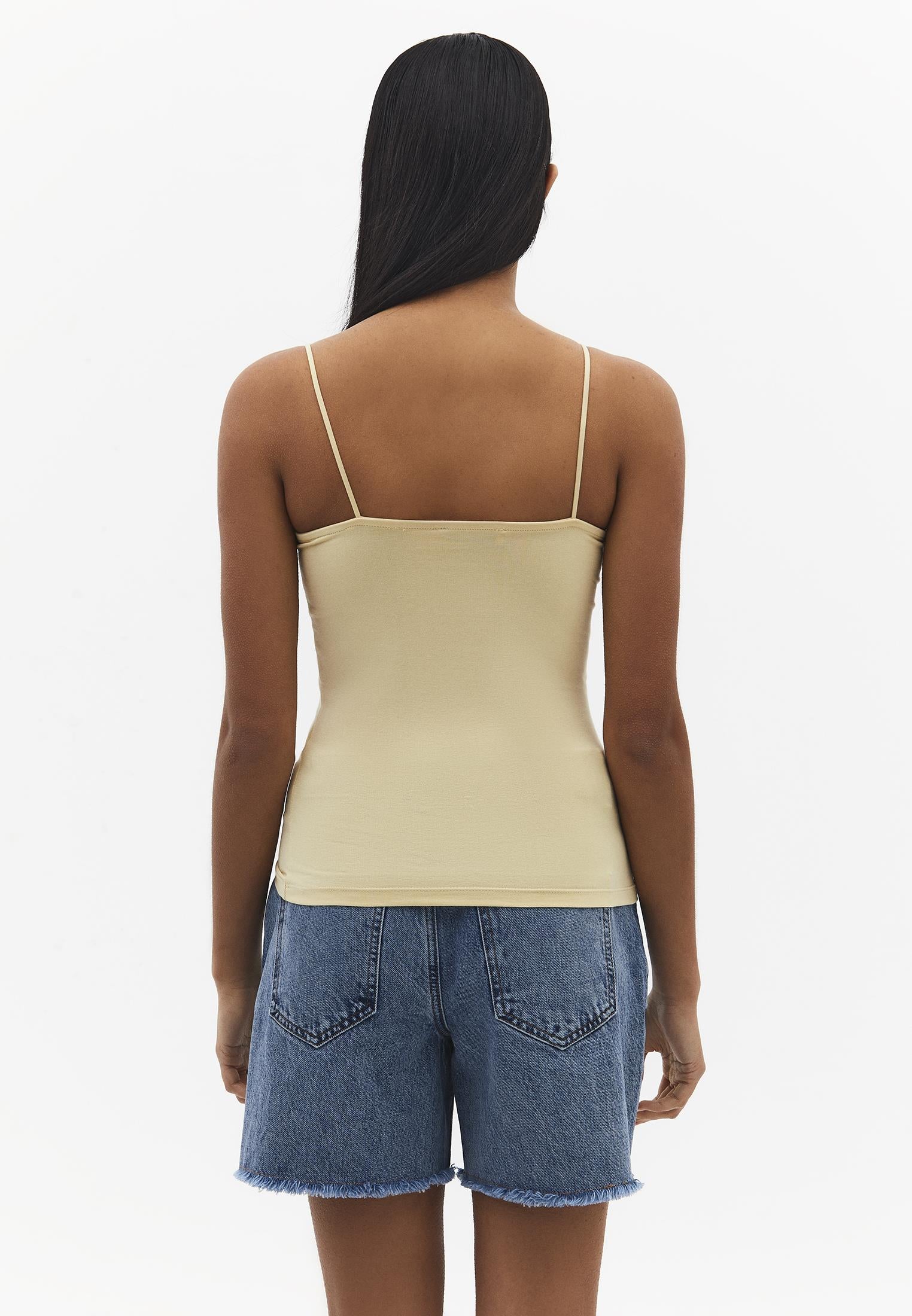 Wide Neck Tank Top - CHINO GREEN