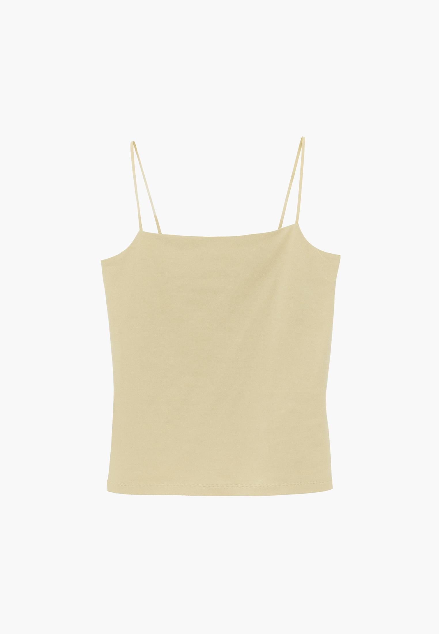 Wide Neck Tank Top - CHINO GREEN