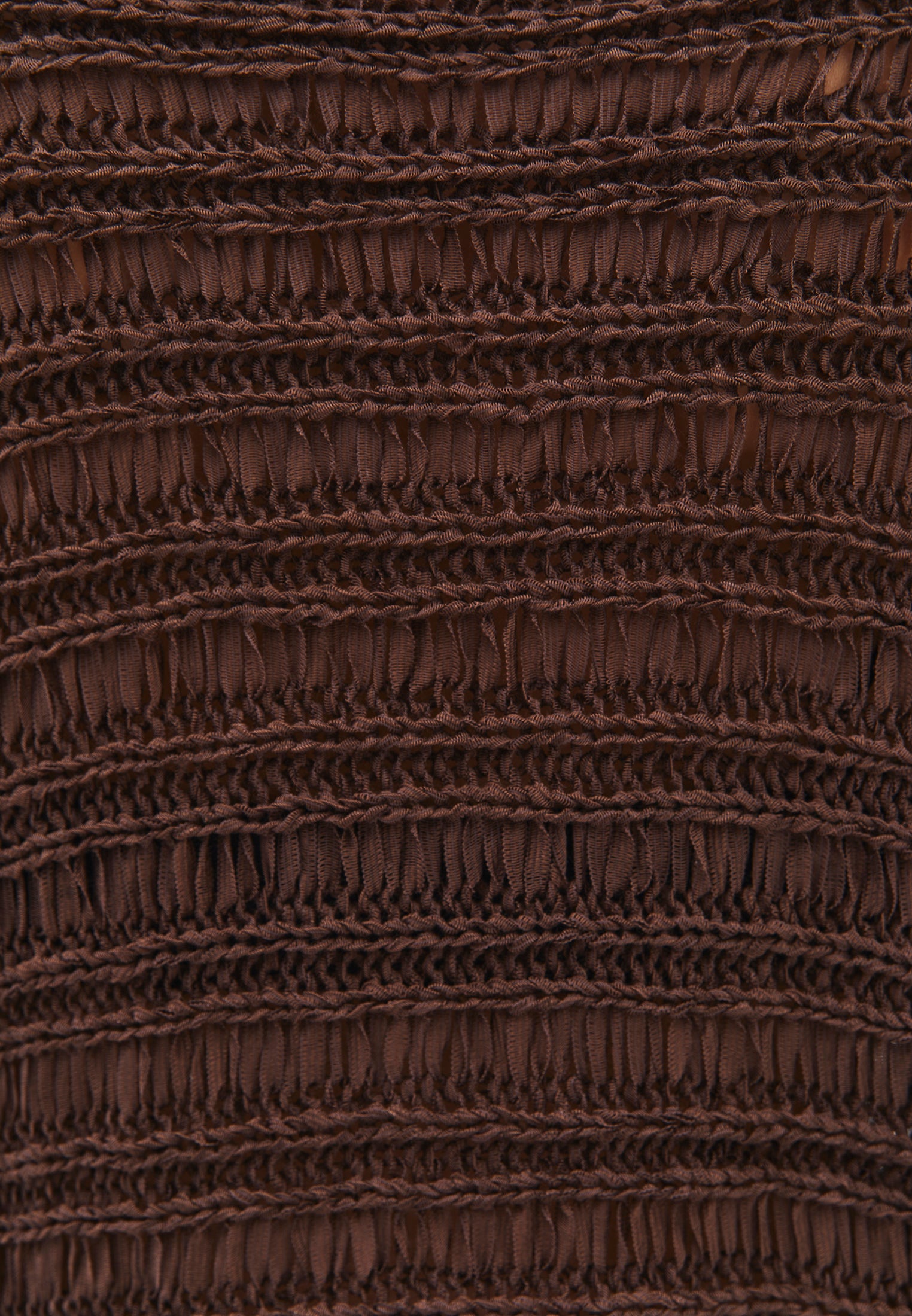 Ajour Standard Boat Neck Knit Sweater - CHOCOLATE BROWN