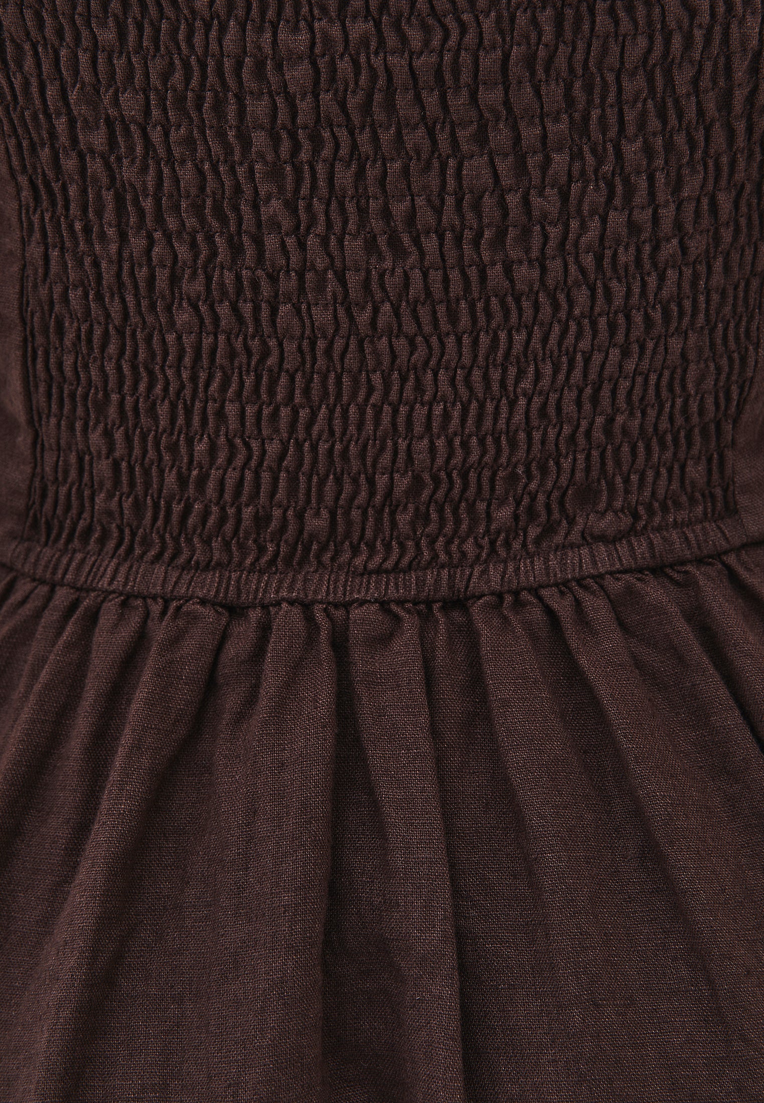 Midi Square Neck Strappy Dress - CHOCOLATE BROWN