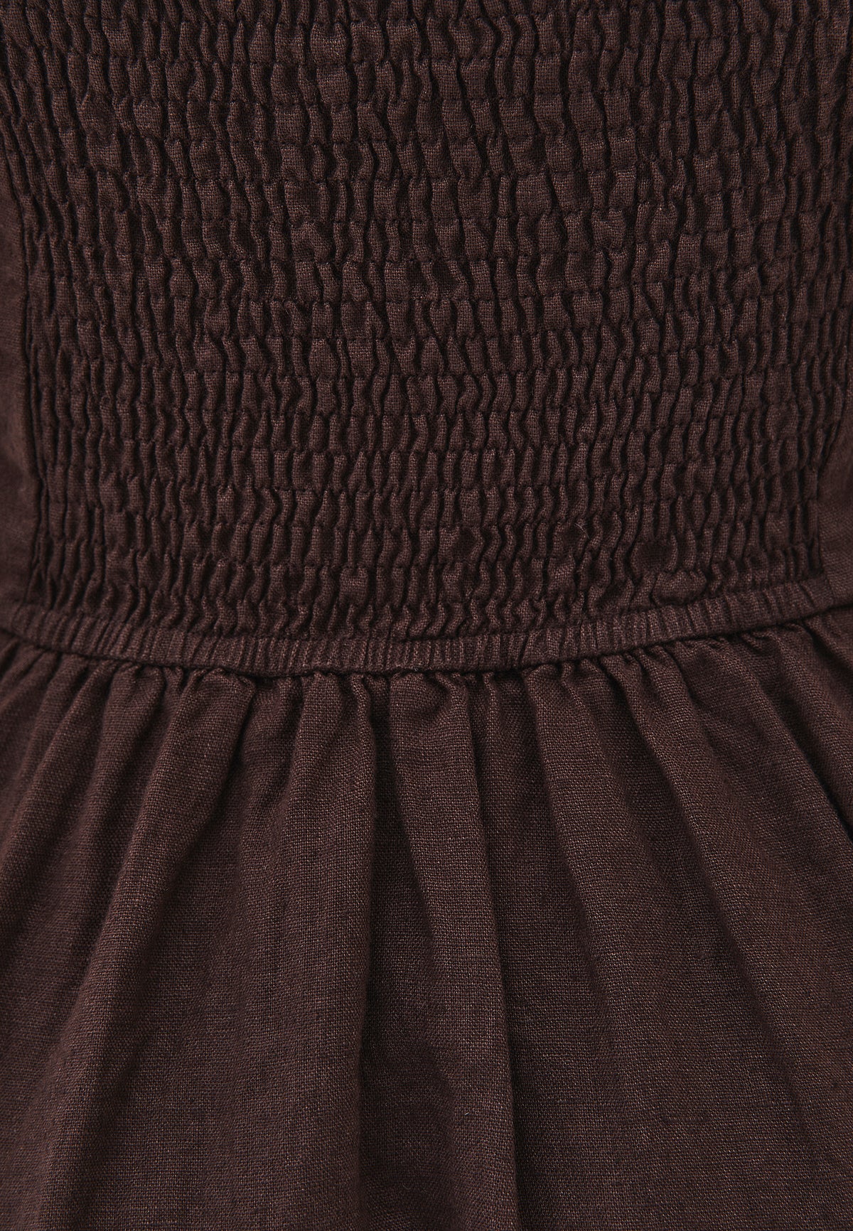 Midi Square Neck Strappy Dress - CHOCOLATE BROWN