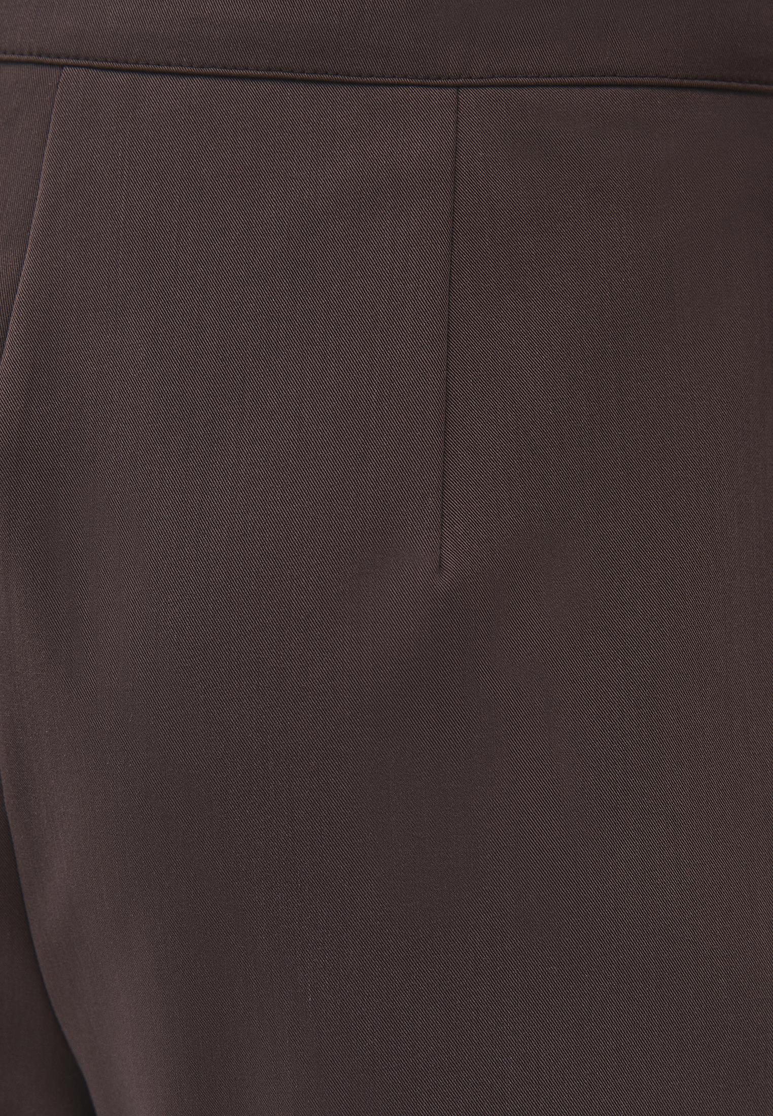 Ultra High Waist Straight Pants - CHOCOLATE BROWN