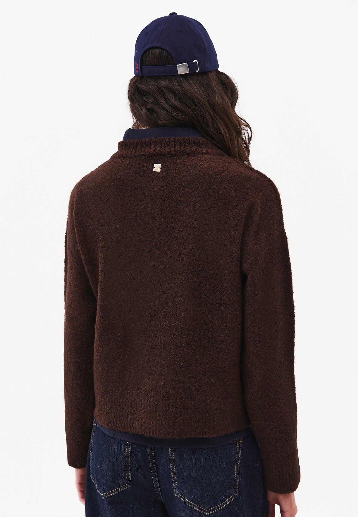 Button Detailed Short Cardigan - CHOCOLATE PLUM