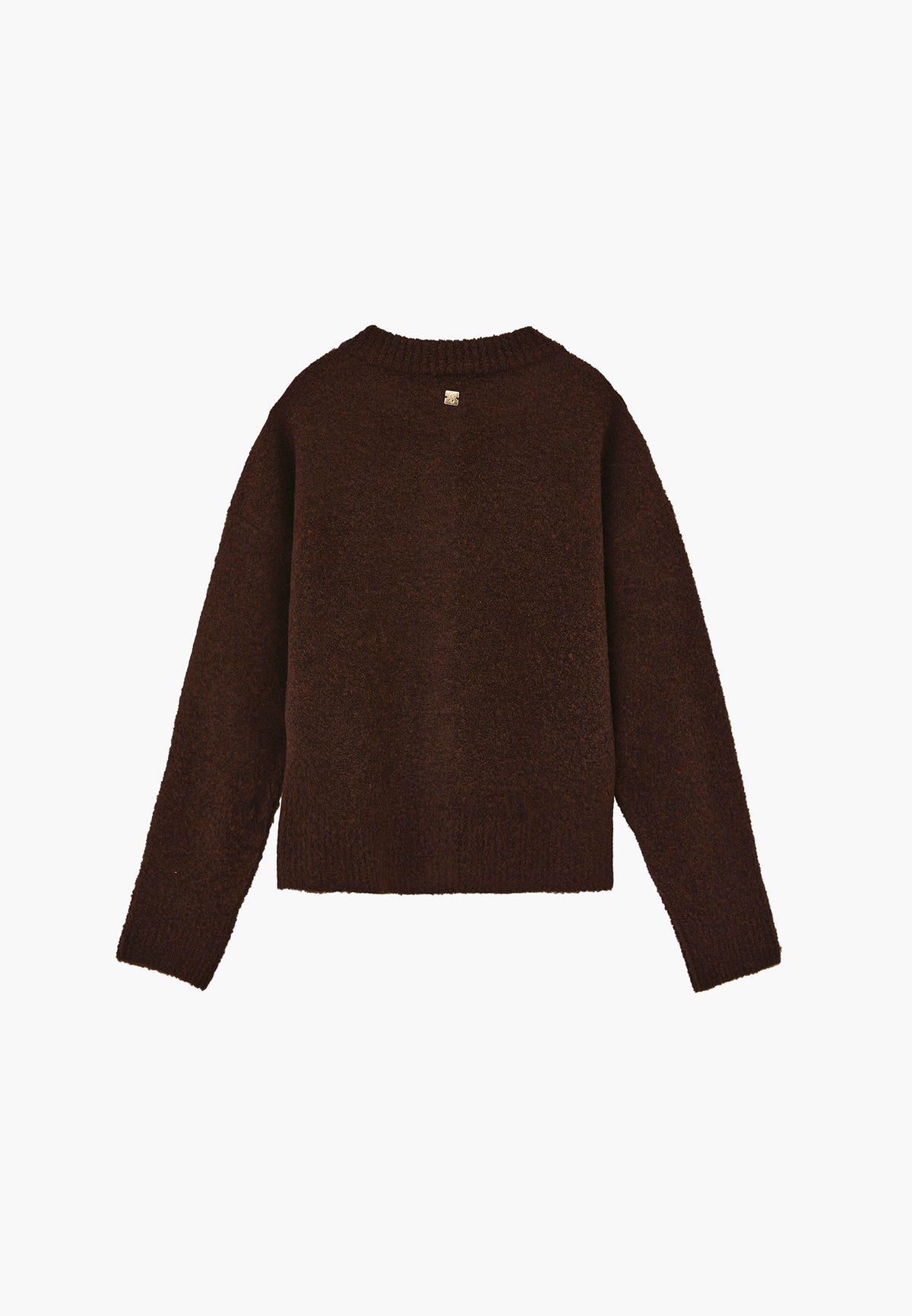 Button Detailed Short Cardigan - CHOCOLATE PLUM