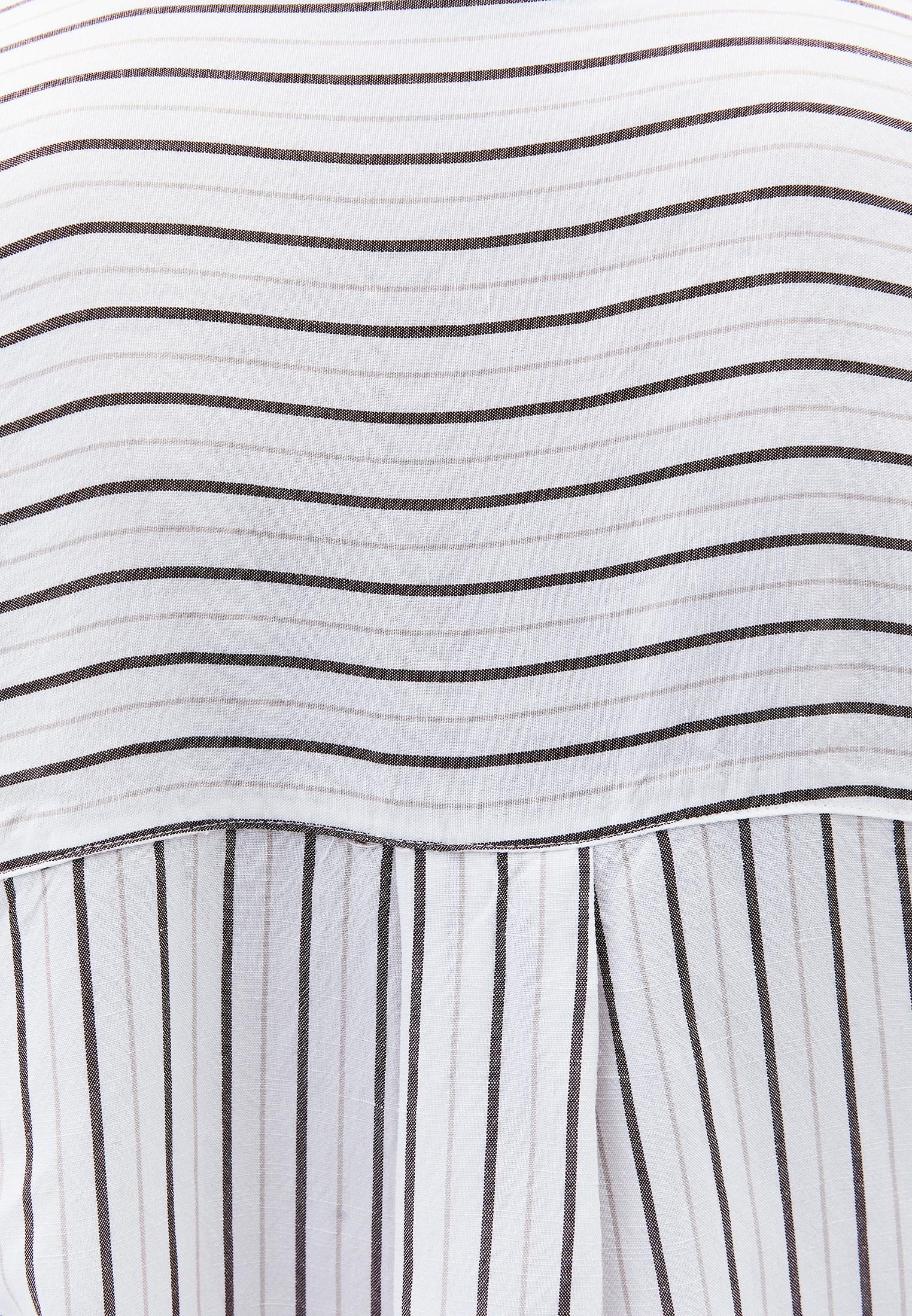 Linen Oversize Tunic Shirt - CHOCOLATE STRIPE
