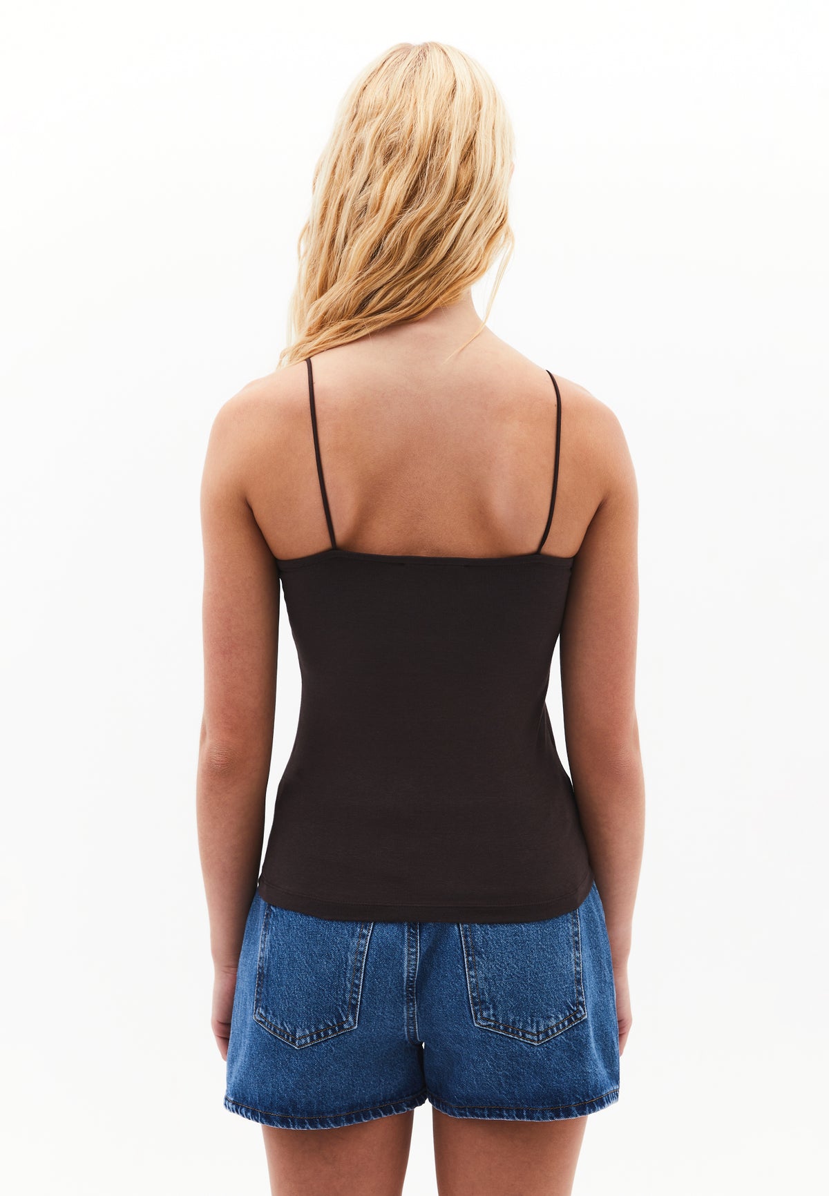 Wide Neck Bodycon Tank Top - CHOCOLATE TORTE