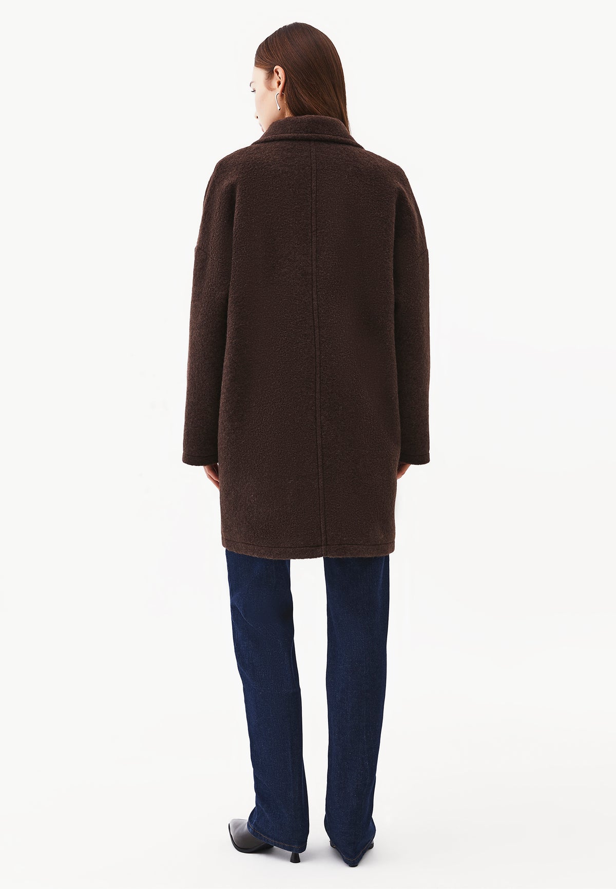 Wrap Long Coat - CHOCOLATE TORTE
