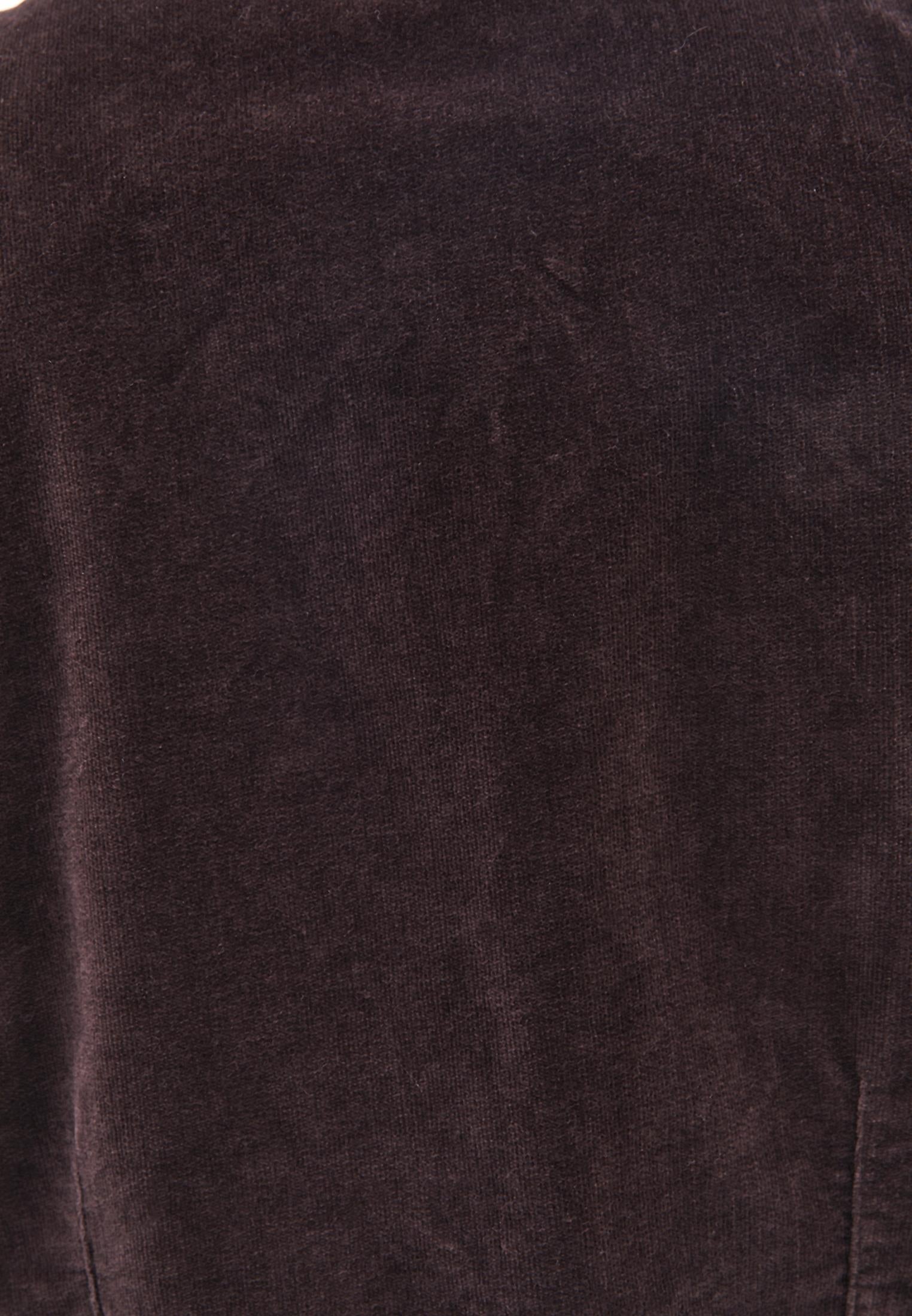 V-Neck Ribbed Velvet Vest - CHOCOLATE TORTE