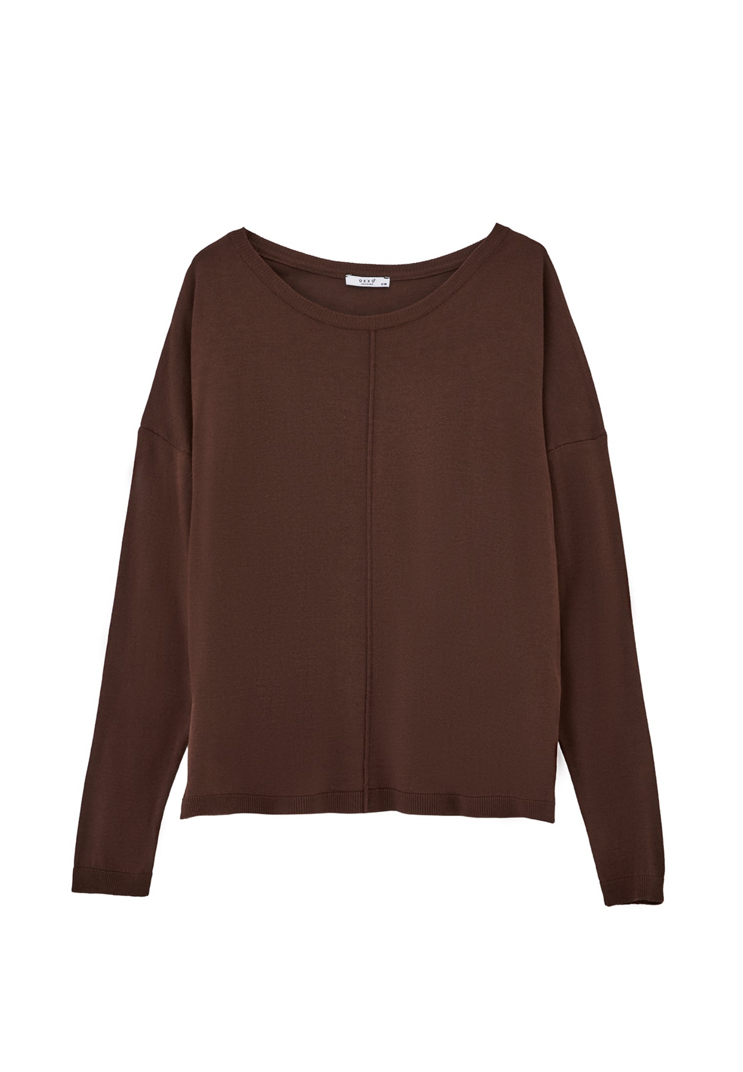 Winter Boat Neck Sweater - CHOCOLATE TORTE