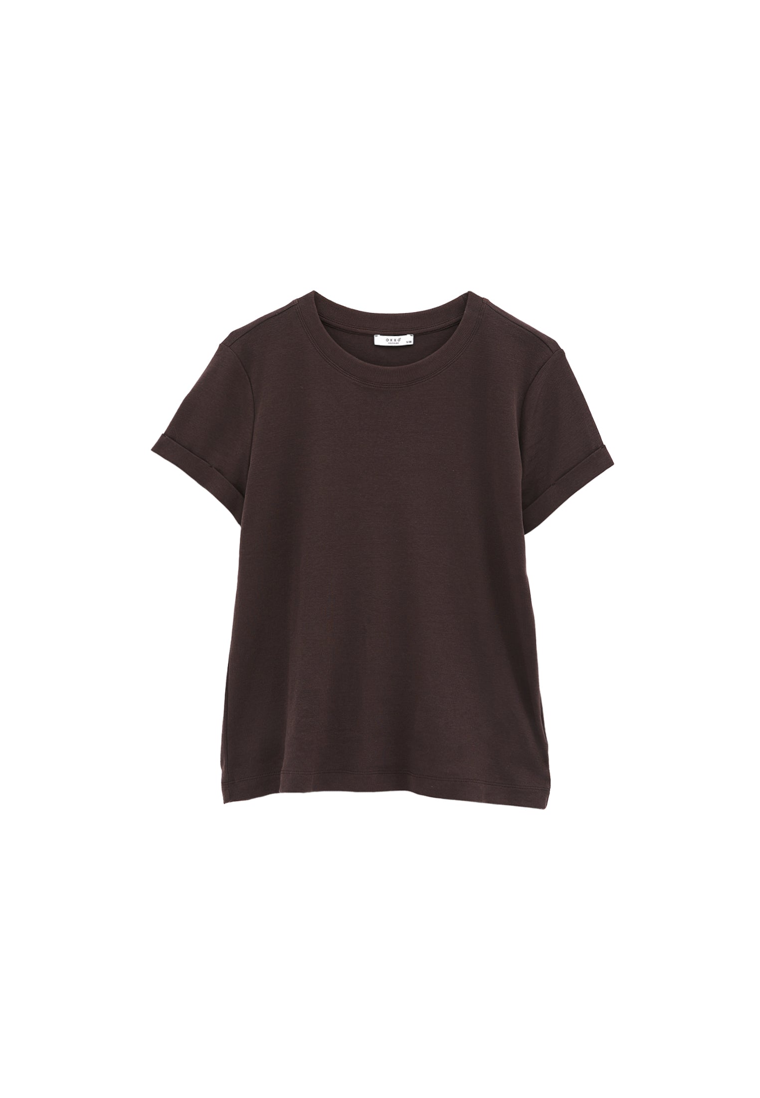 Women's Crew Neck Short Sleeve T-Shirt - CHOCOLATE TORTE