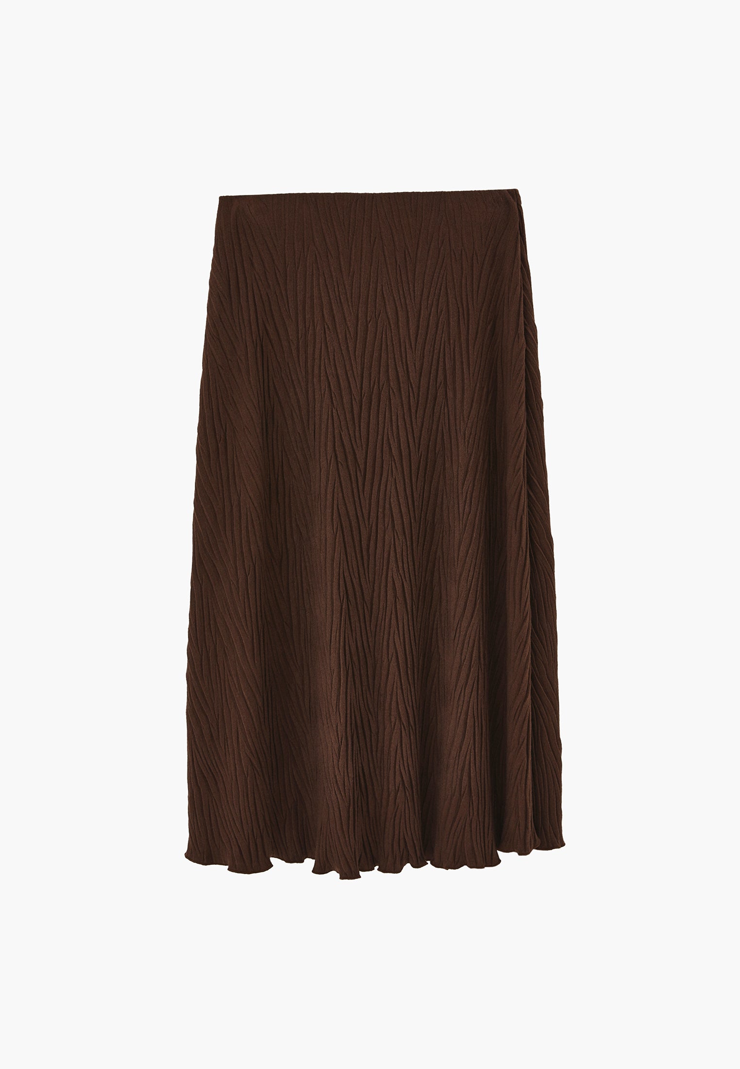 Long Skirt With Pleat Details - CHOCOLATE TORTE