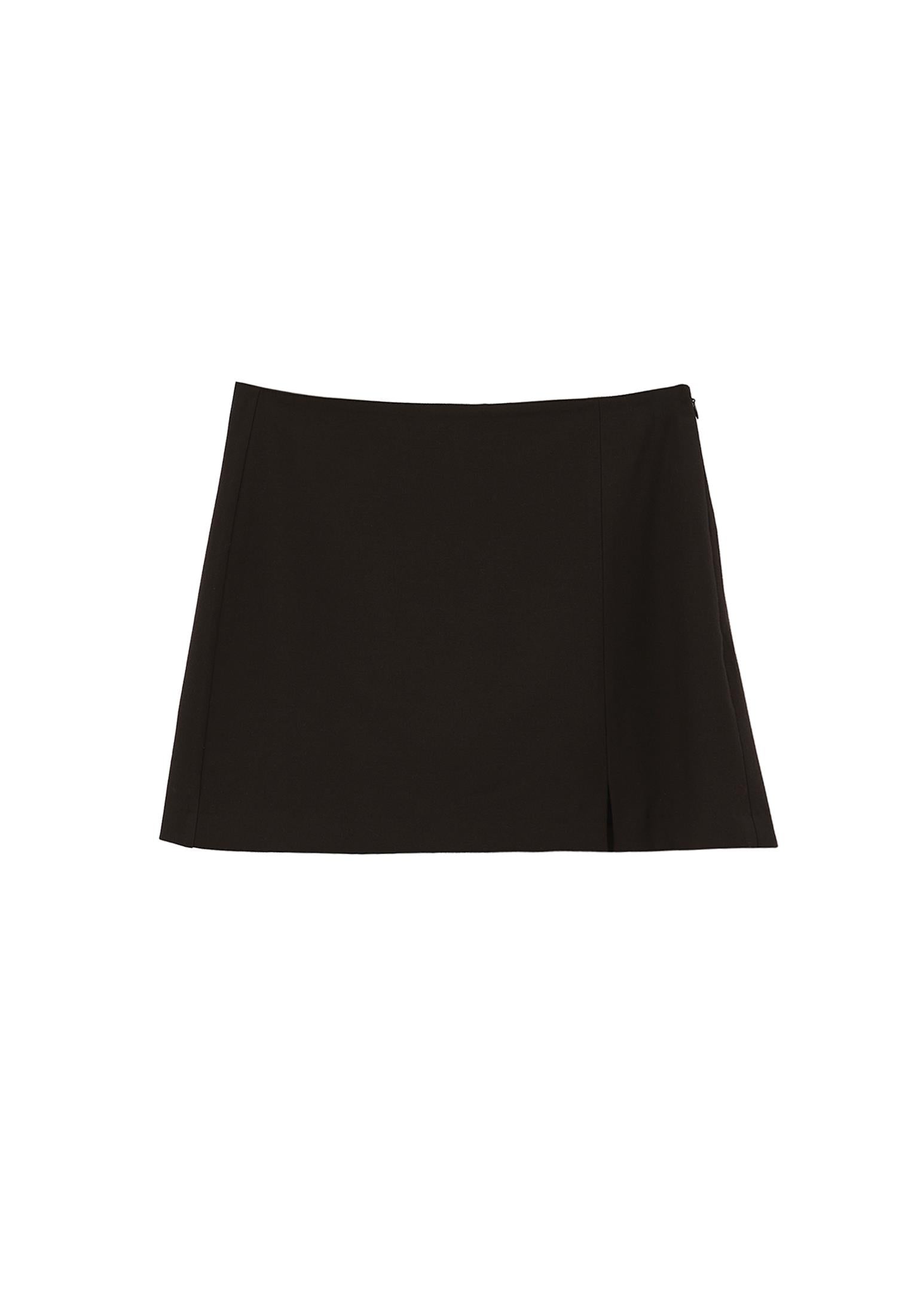 Ultra High Waist Zip Detailed Short Shorts - CHOCOLATE TORTE