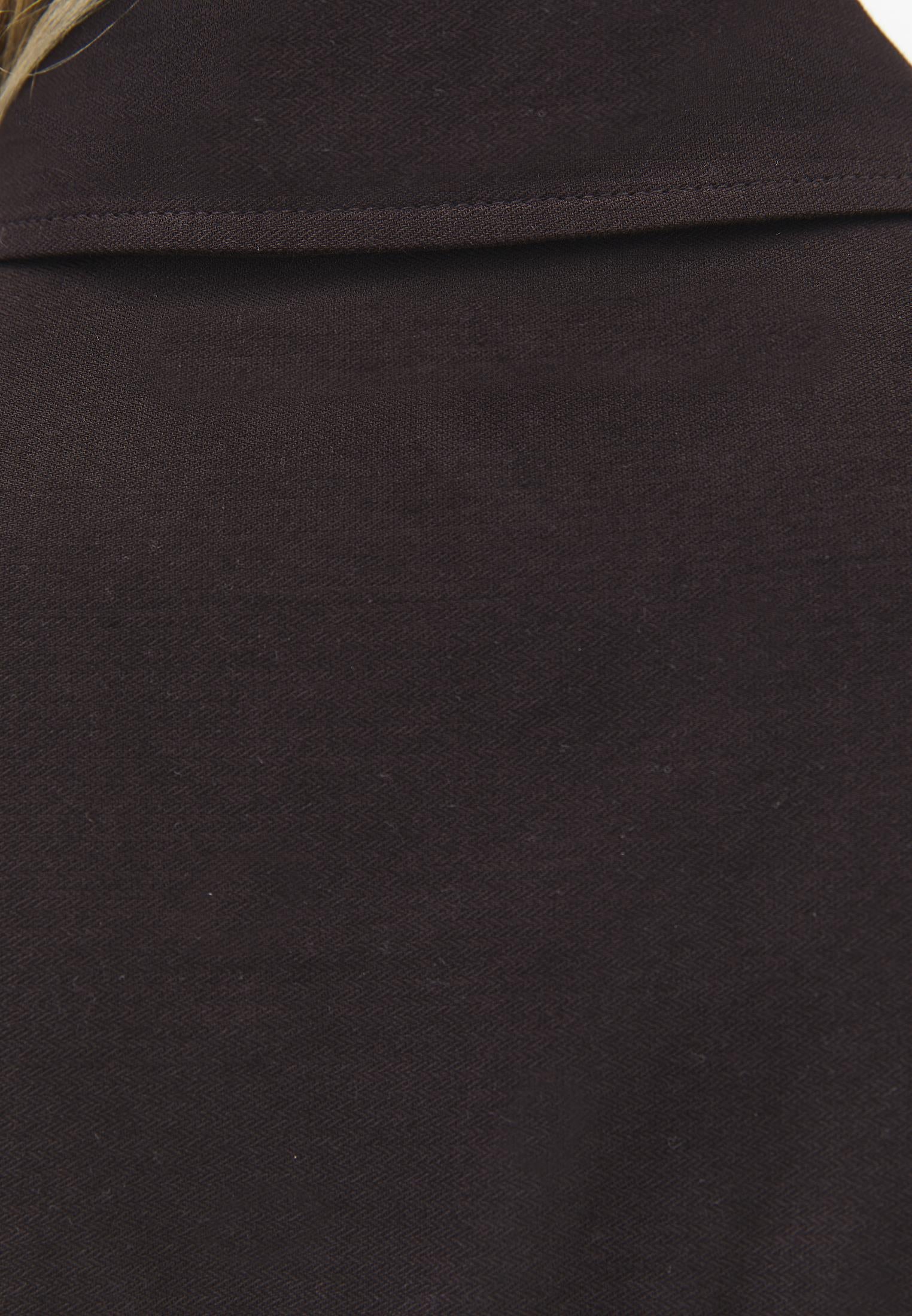 Oversize Long Sleeve Shirt With Pocket Detail - CHOCOLATE TORTE